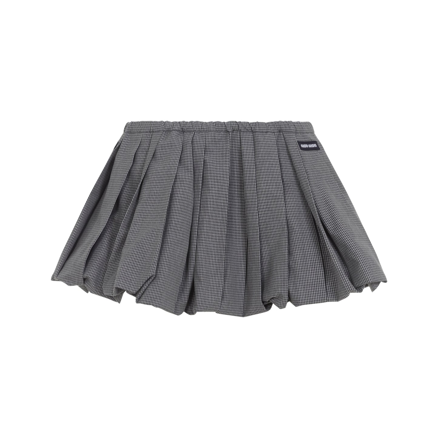 Miu Miu Plissé Check Mini Skirt Women MIU MIU