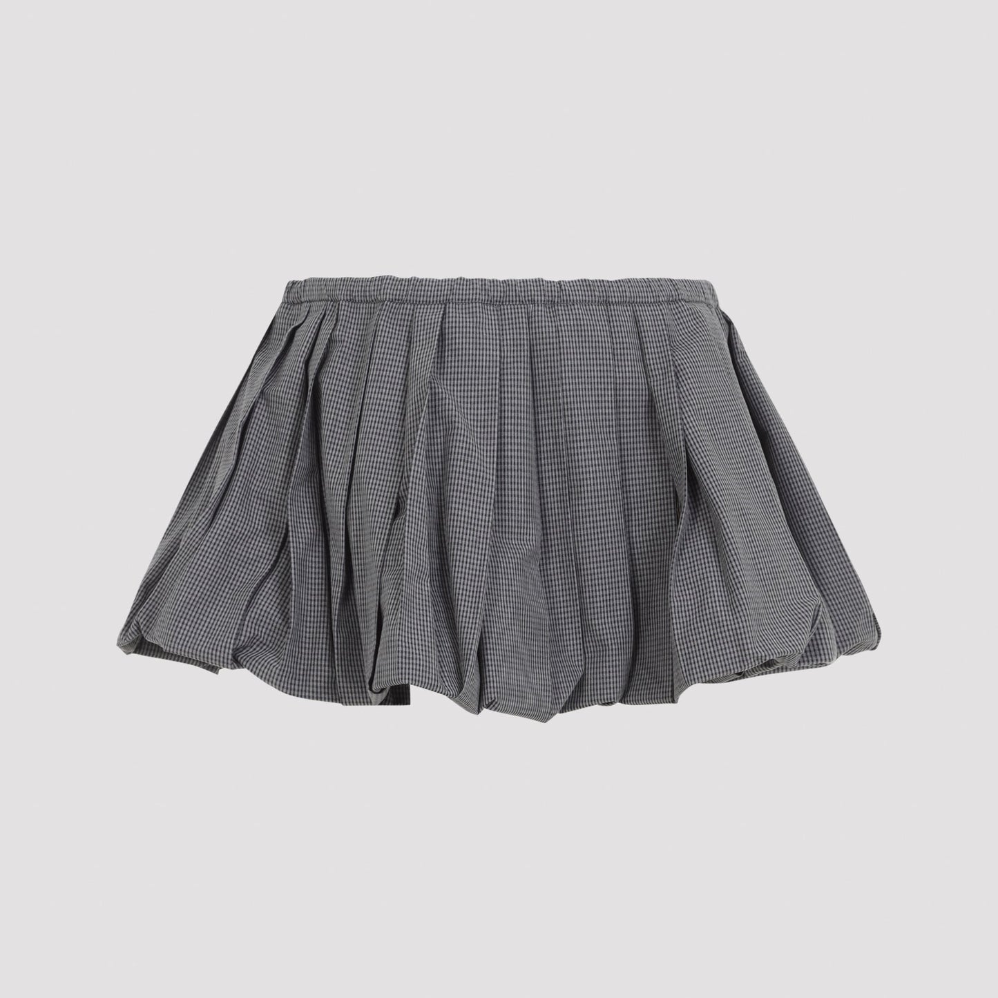 Miu Miu Plisse Check Mini Skirt Women MIU MIU