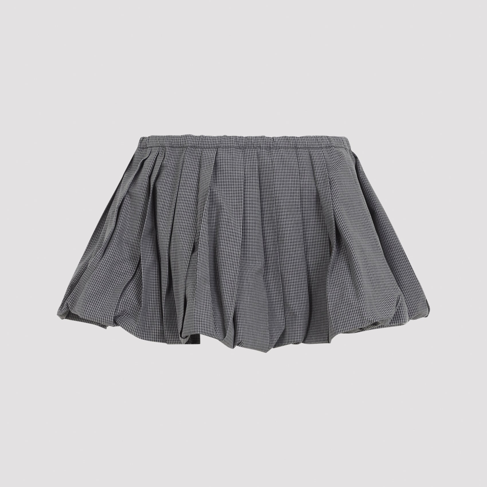 Miu Miu Plisse Check Mini Skirt Women MIU MIU