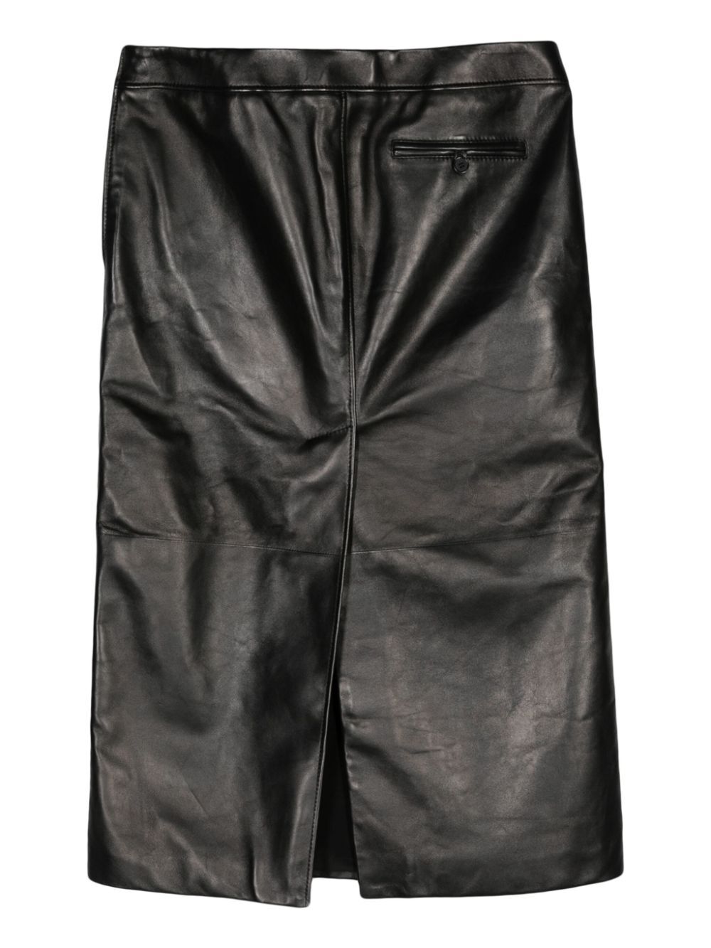 Alexander Mcqueen Women Low Waist Leather Skirt ALEXANDER MCQUEEN