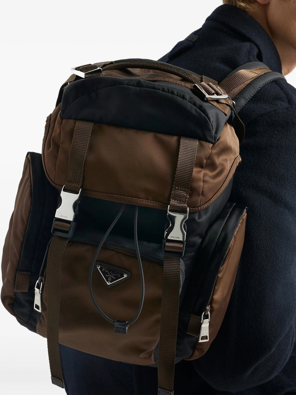 Prada Men Two-Tone Re-Nylon Backpack PRADA