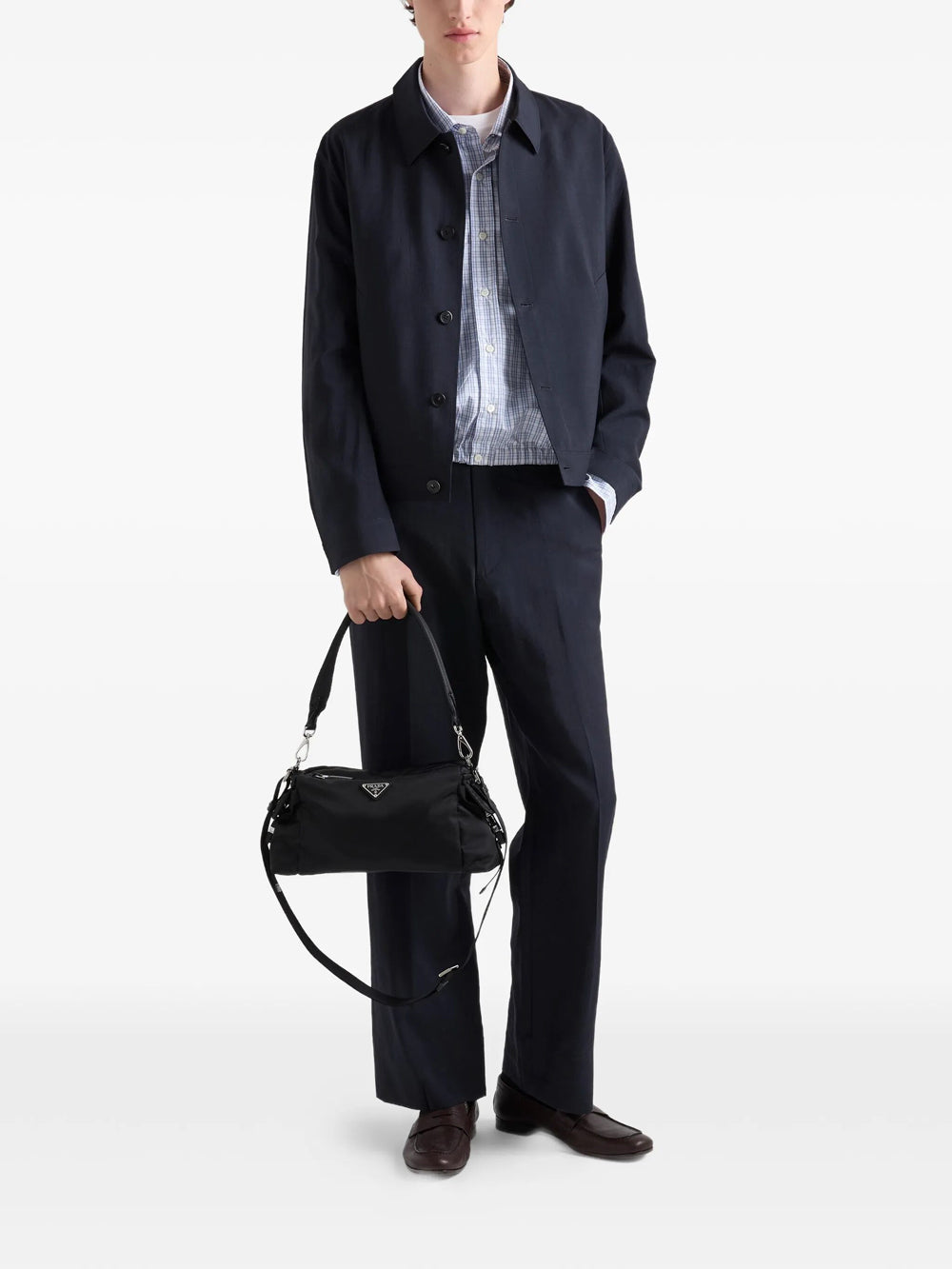 Prada Men Prada Explore Re-Nylon And Leather Bag PRADA