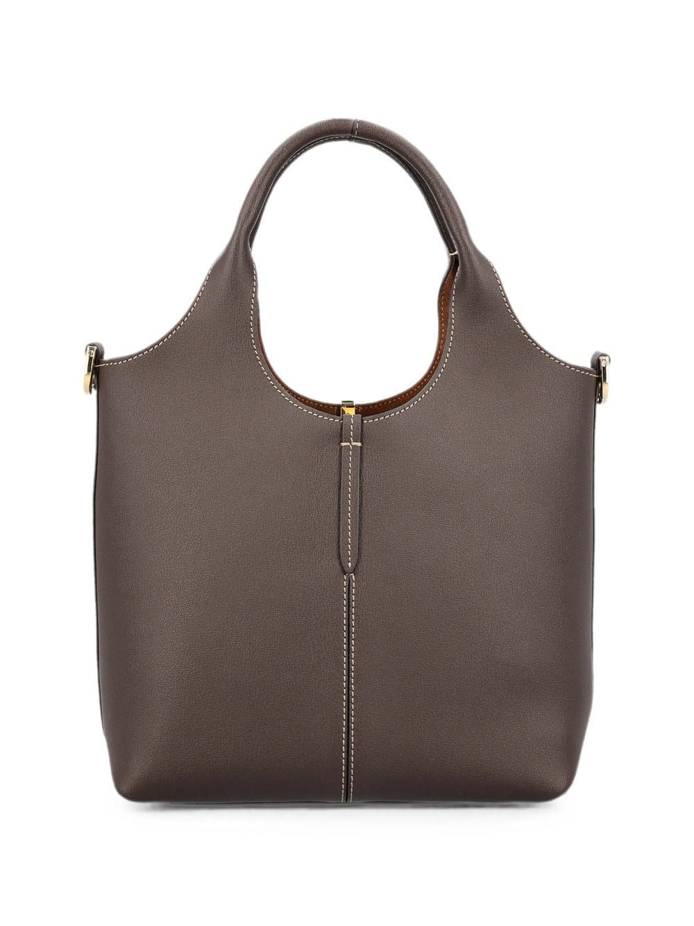 Tod's Women Leather Mini Tote Bag With Branded Metal Bar Accessory TOD'S