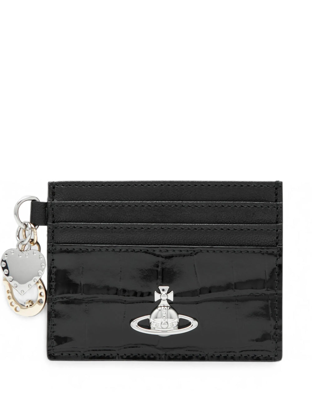 Vivienne Westwood Women Crocodile-Embossed Leather Card Holder With Charms VIVIENNE WESTWOOD