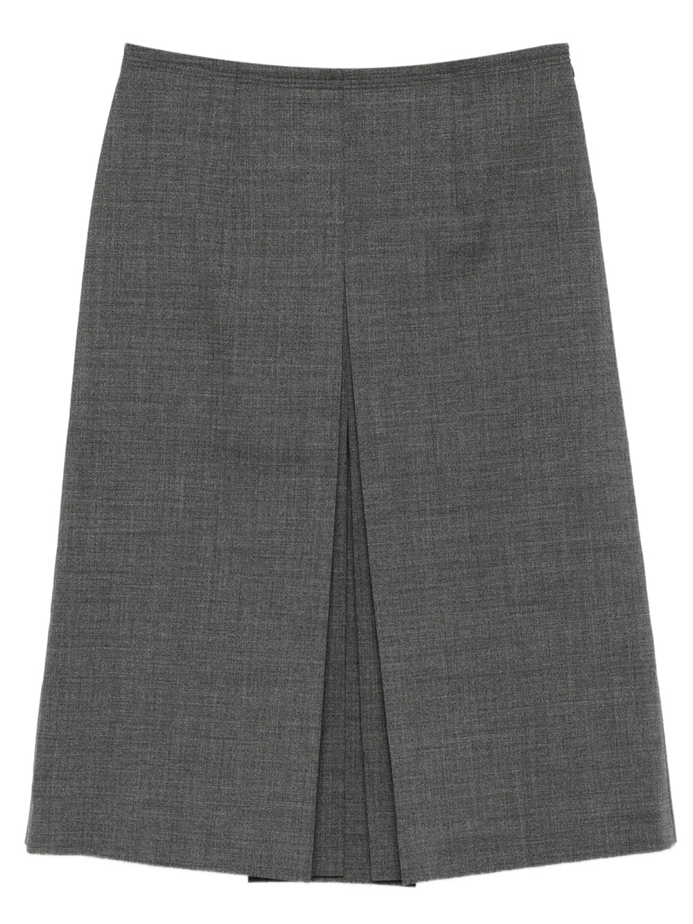 Prada Women Pleated Wool Midi Skirt PRADA