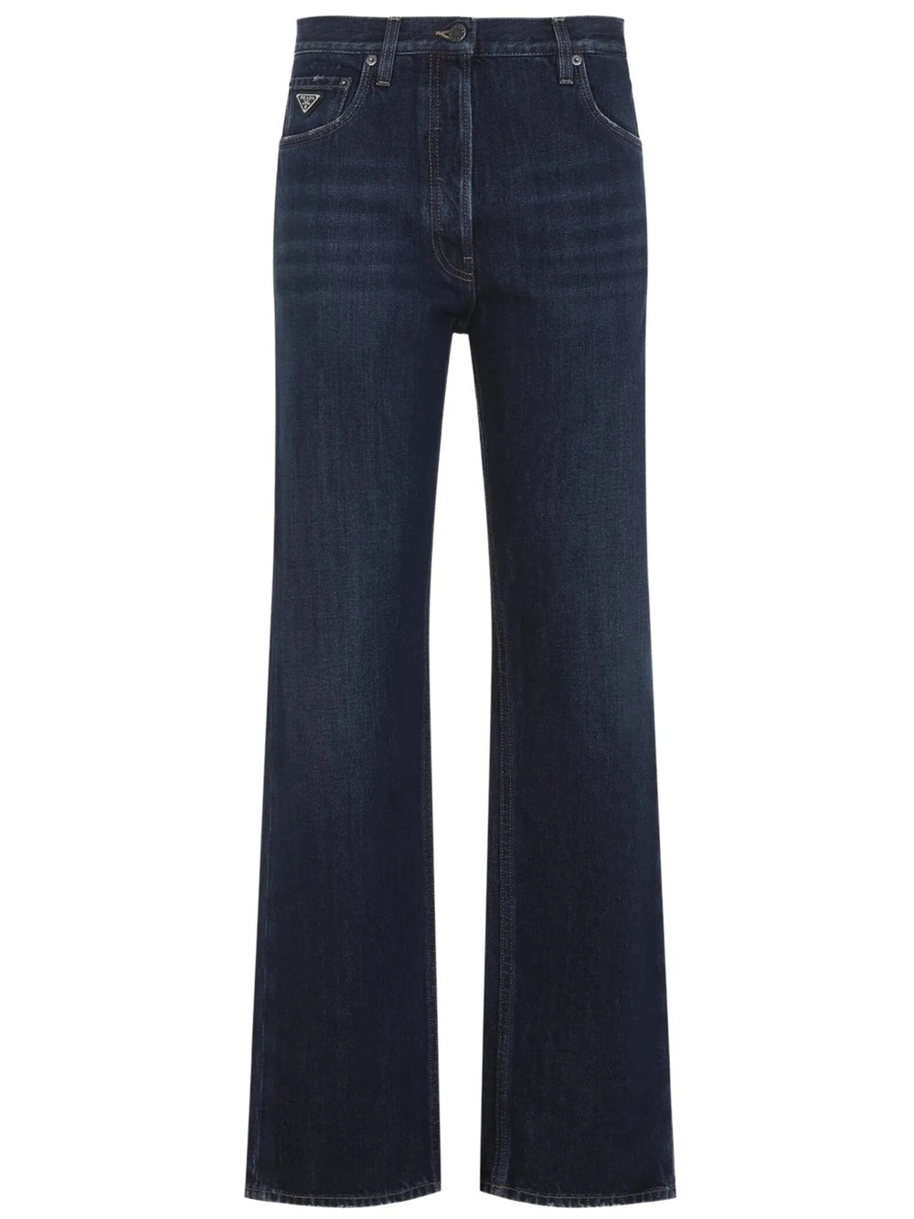Prada Women Washed Denim Wide-Leg Jeans PRADA