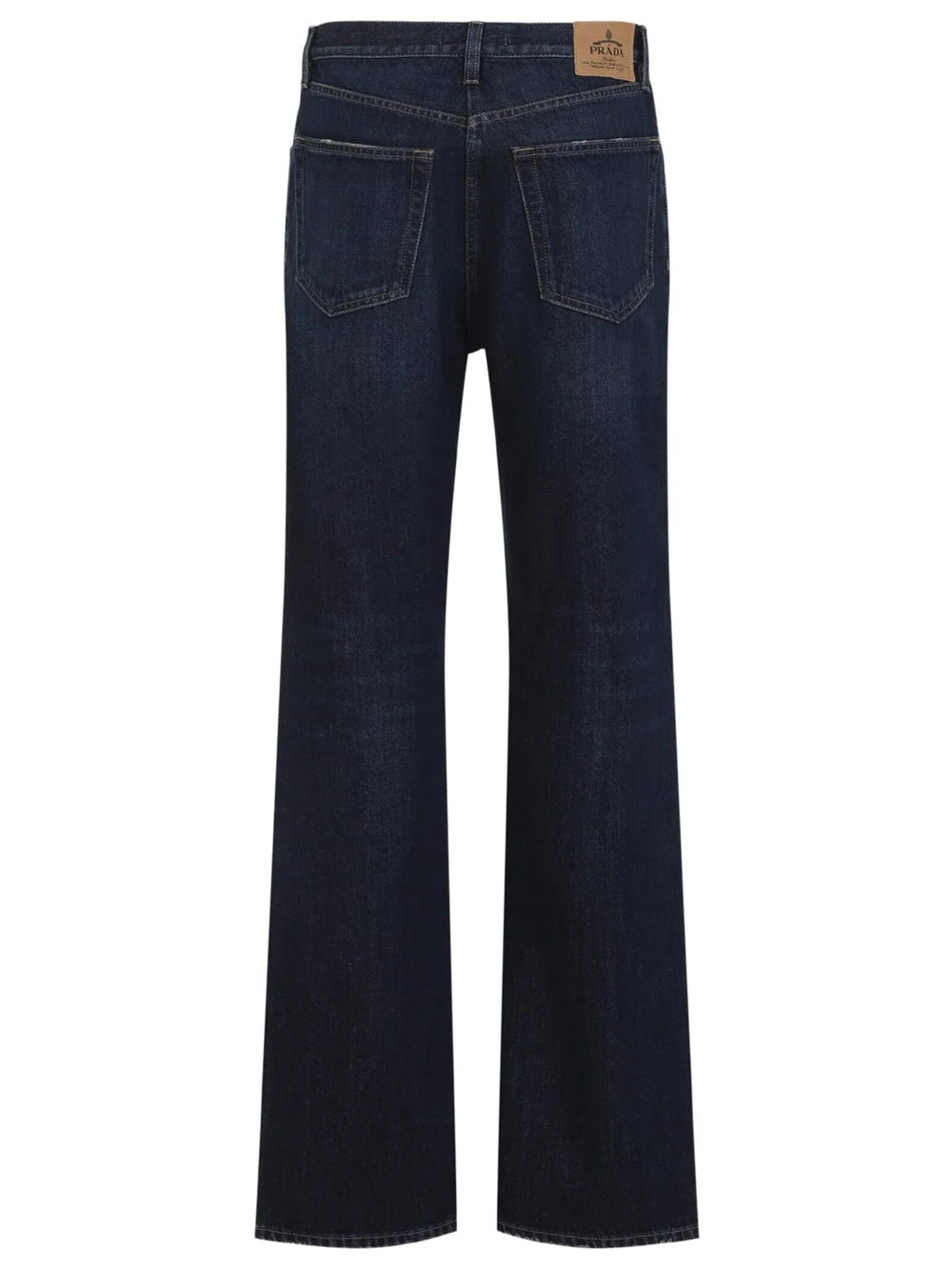 Prada Women Washed Denim Wide-Leg Jeans PRADA