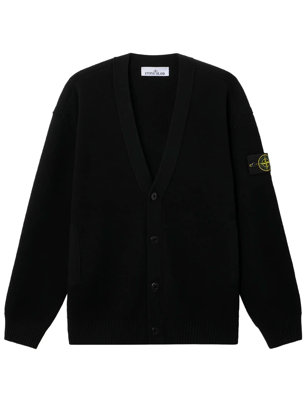 Stone Island Men Cardigan In Maglia Con Scollo A V E Tasche STONE ISLAND