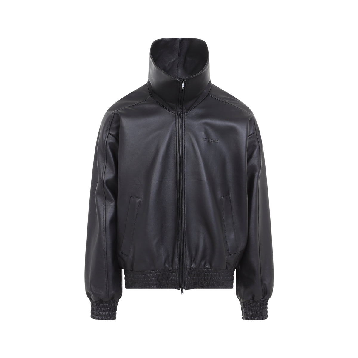 Balenciaga Leather High Collar Tracktop Men BALENCIAGA
