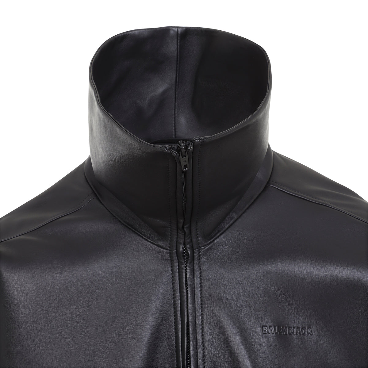 Balenciaga Leather High Collar Tracktop Men BALENCIAGA