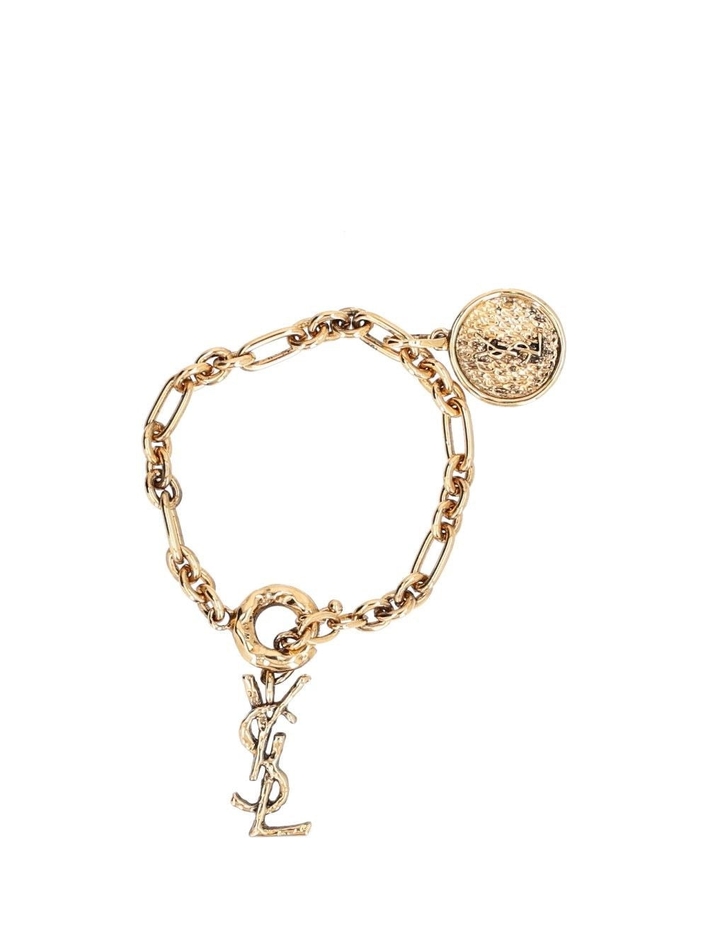 Saint Laurent Women Metal Bracelet With Cassandre Medallion SAINT LAURENT