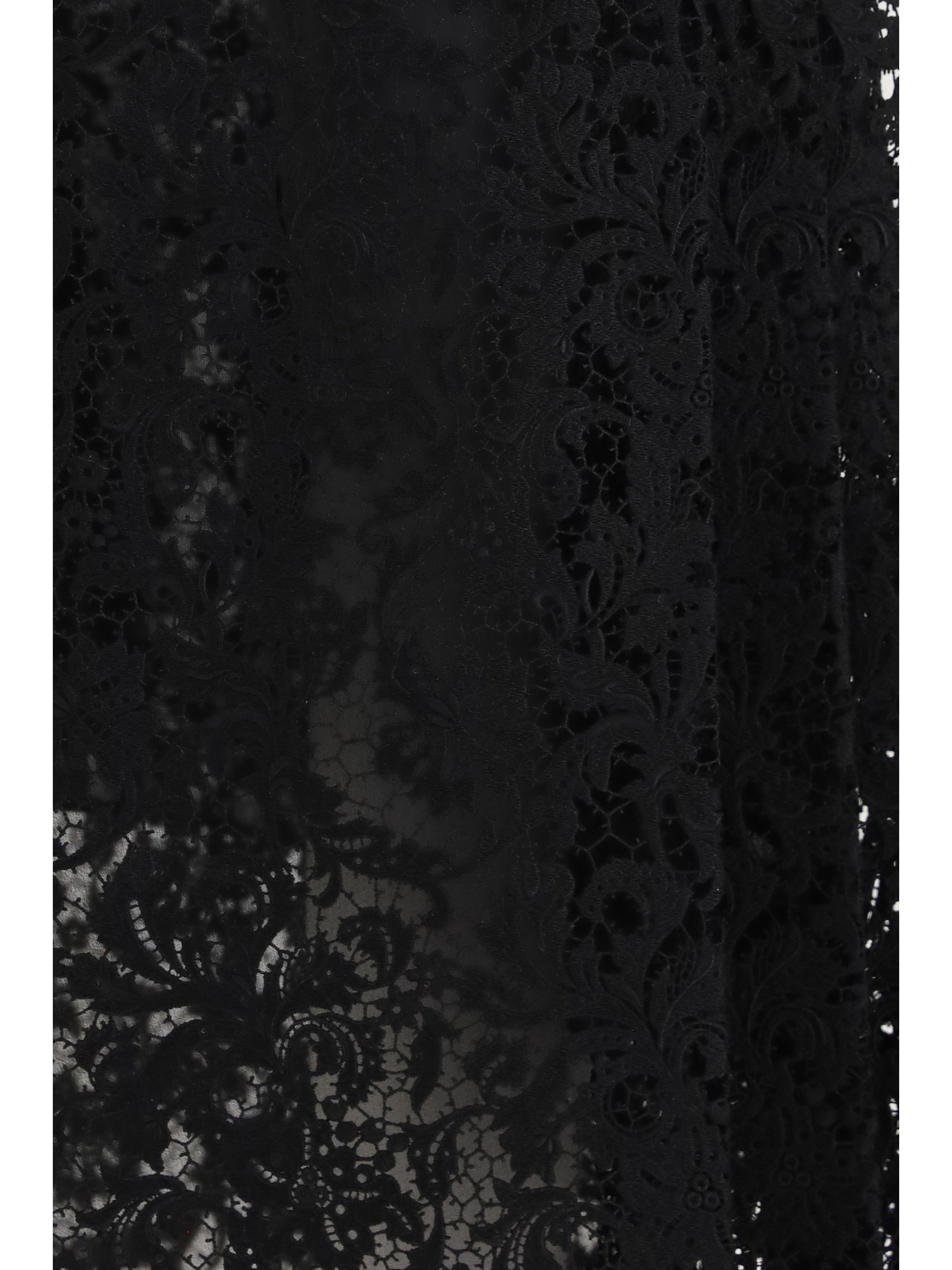 Fendi Women Flared Midi Skirt In Macramé Lace FENDI