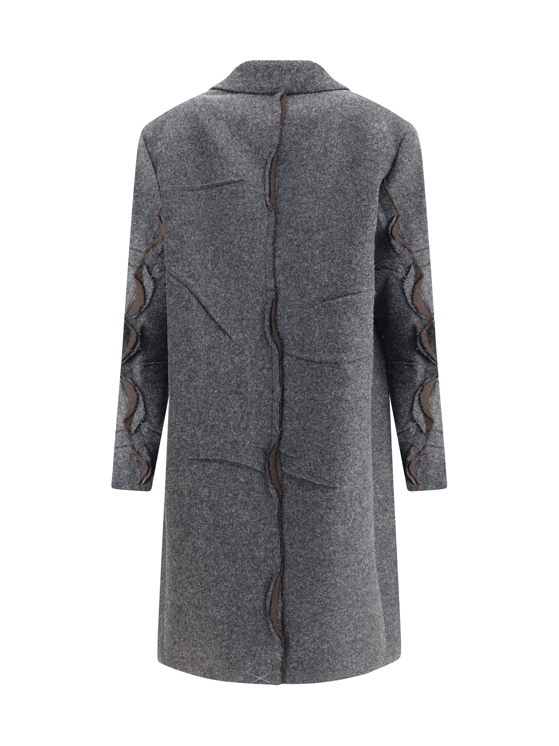Prada Women Single-Breasted Shetland Wool Coat PRADA
