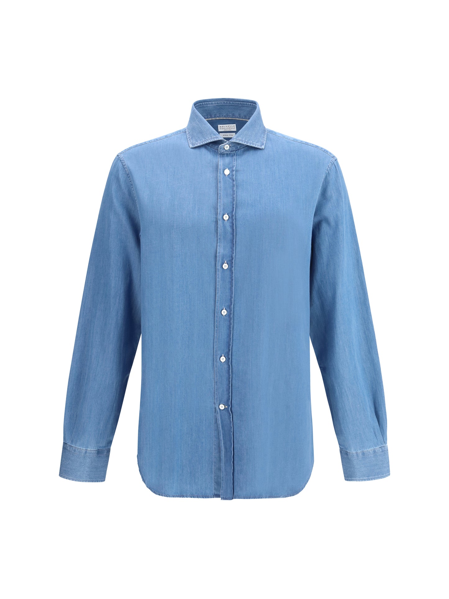 Brunello Cucinelli Men Cotton Denim Shirt BRUNELLO CUCINELLI