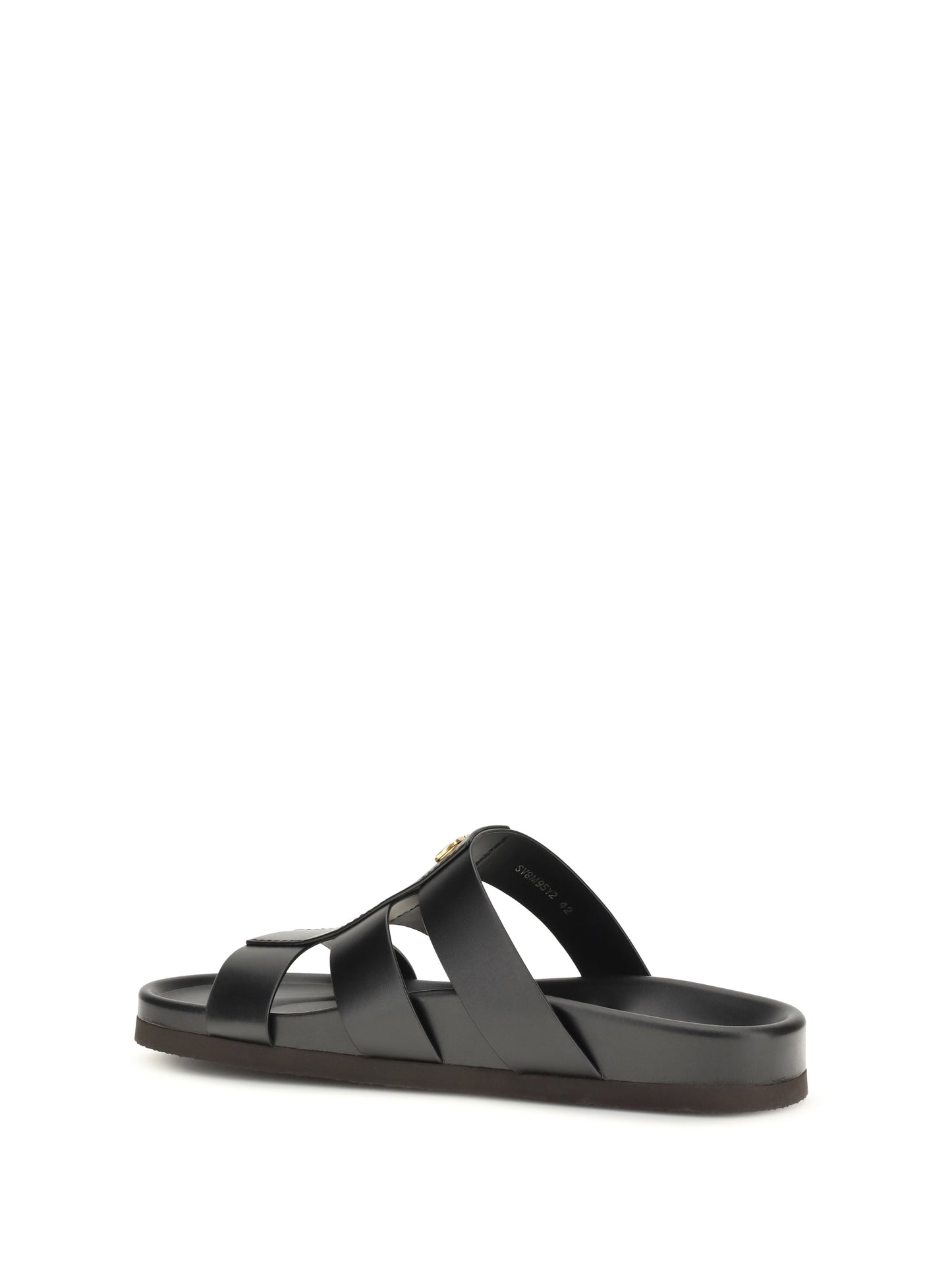 Valentino Garavani Men Studshield Leather Slide Sandals VALENTINO GARAVANI