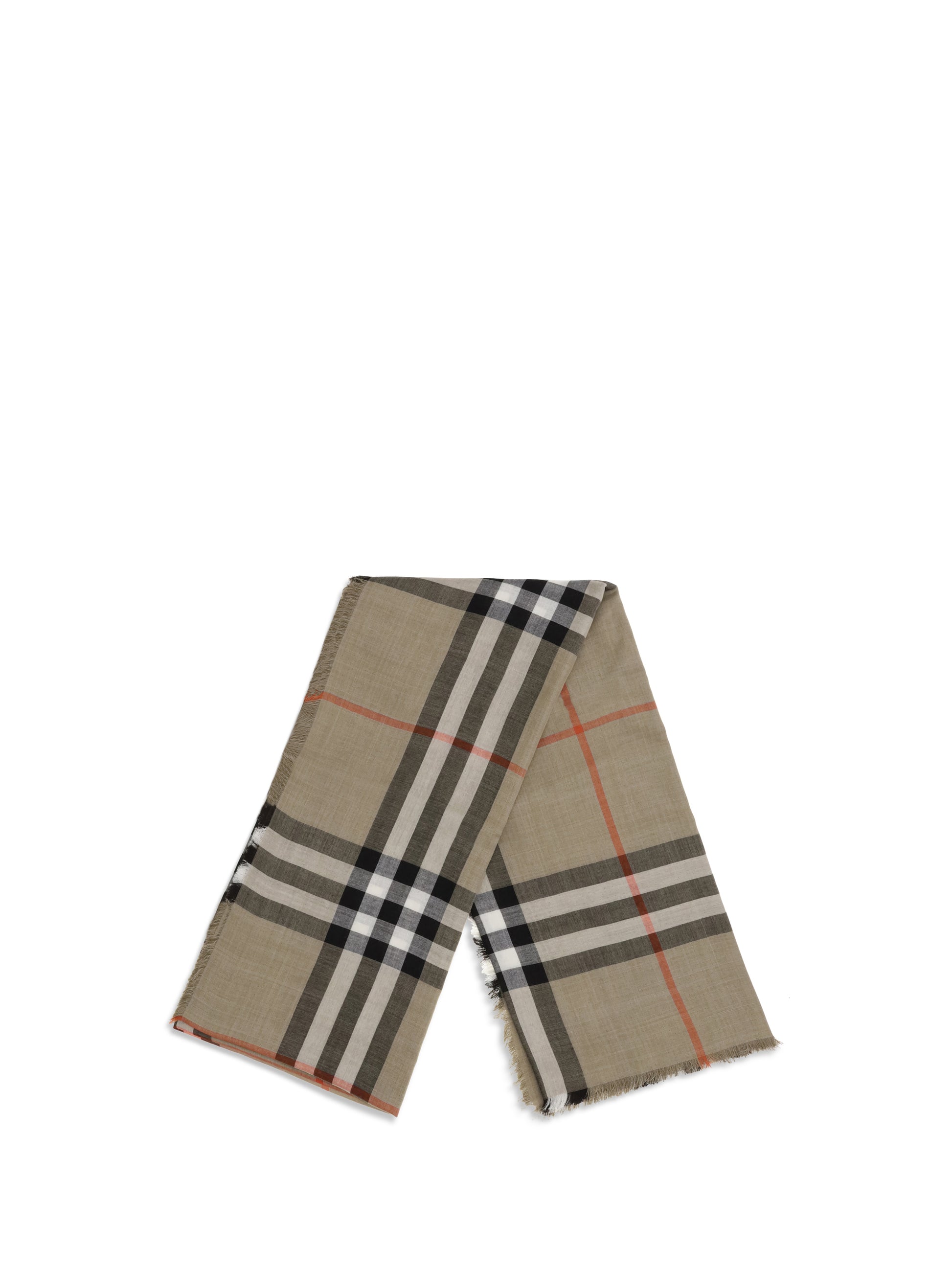 Burberry Men Check Reversible Wool And Silk Scarf BURBERRY