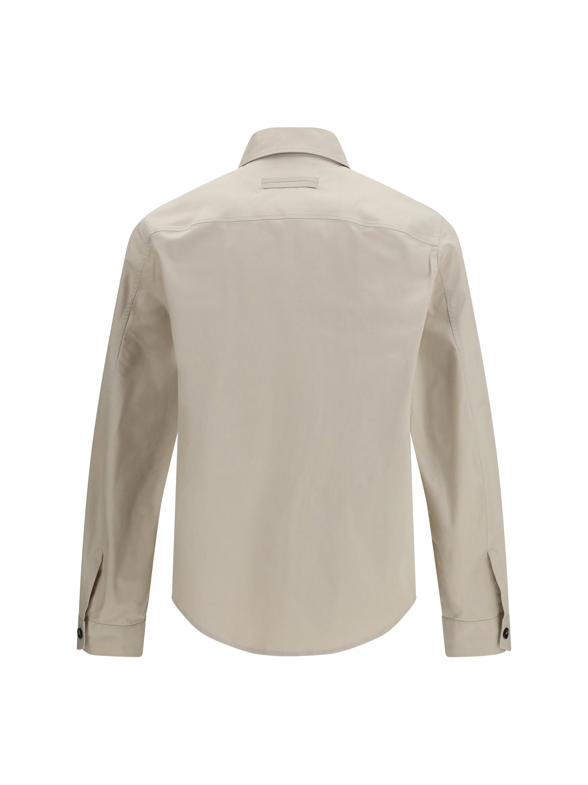 Zegna Men Linen Wool And Silk Shirt Jacket ZEGNA