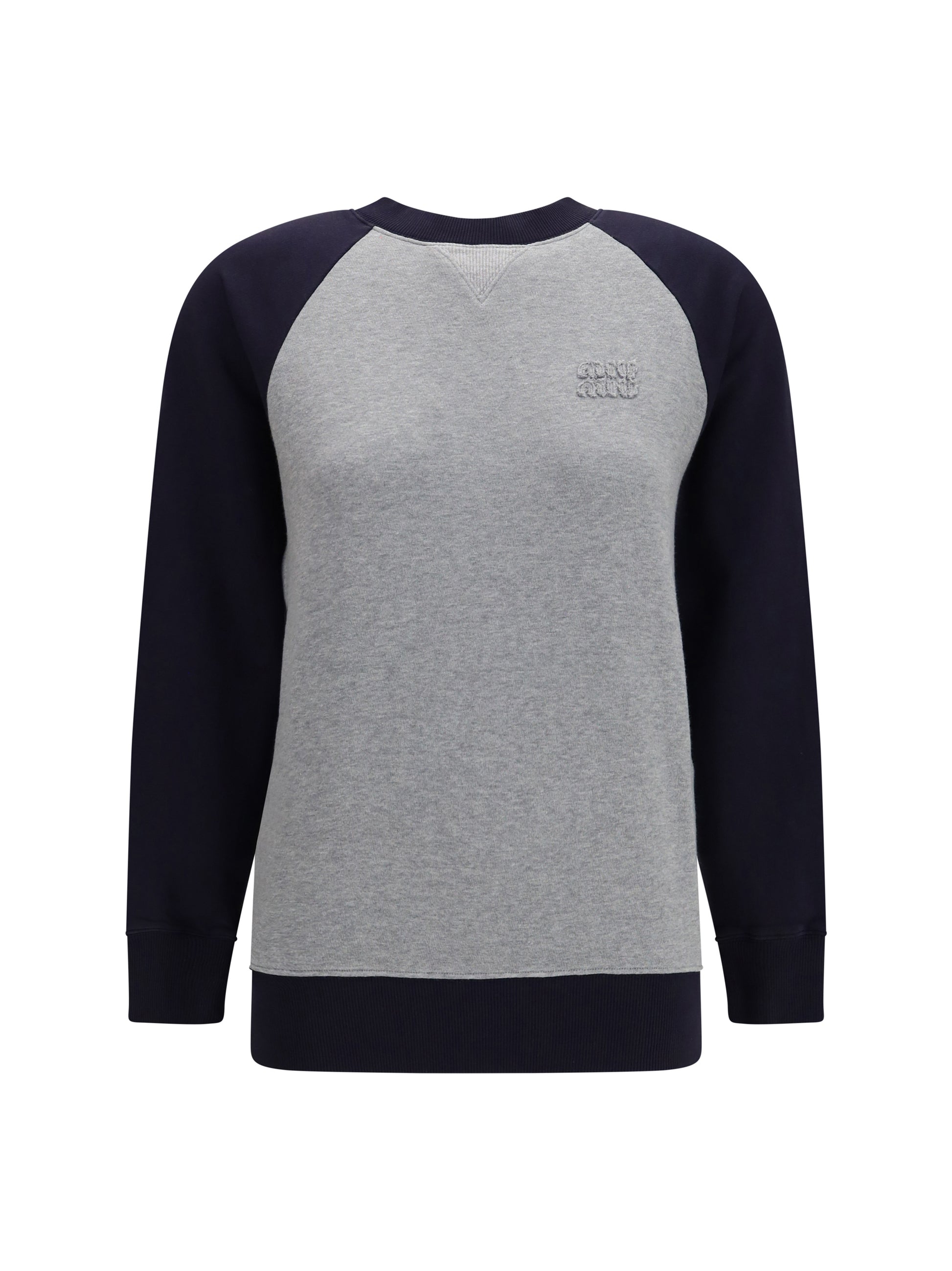 Miu Miu Women Bicolor Crewneck Sweatshirt MIU MIU