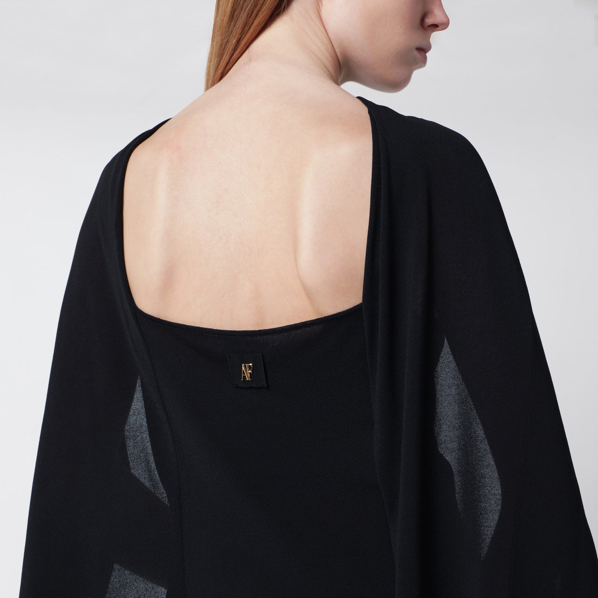 Alberta Ferretti Black Top With Chiffon Sleeves Women ALBERTA FERRETTI