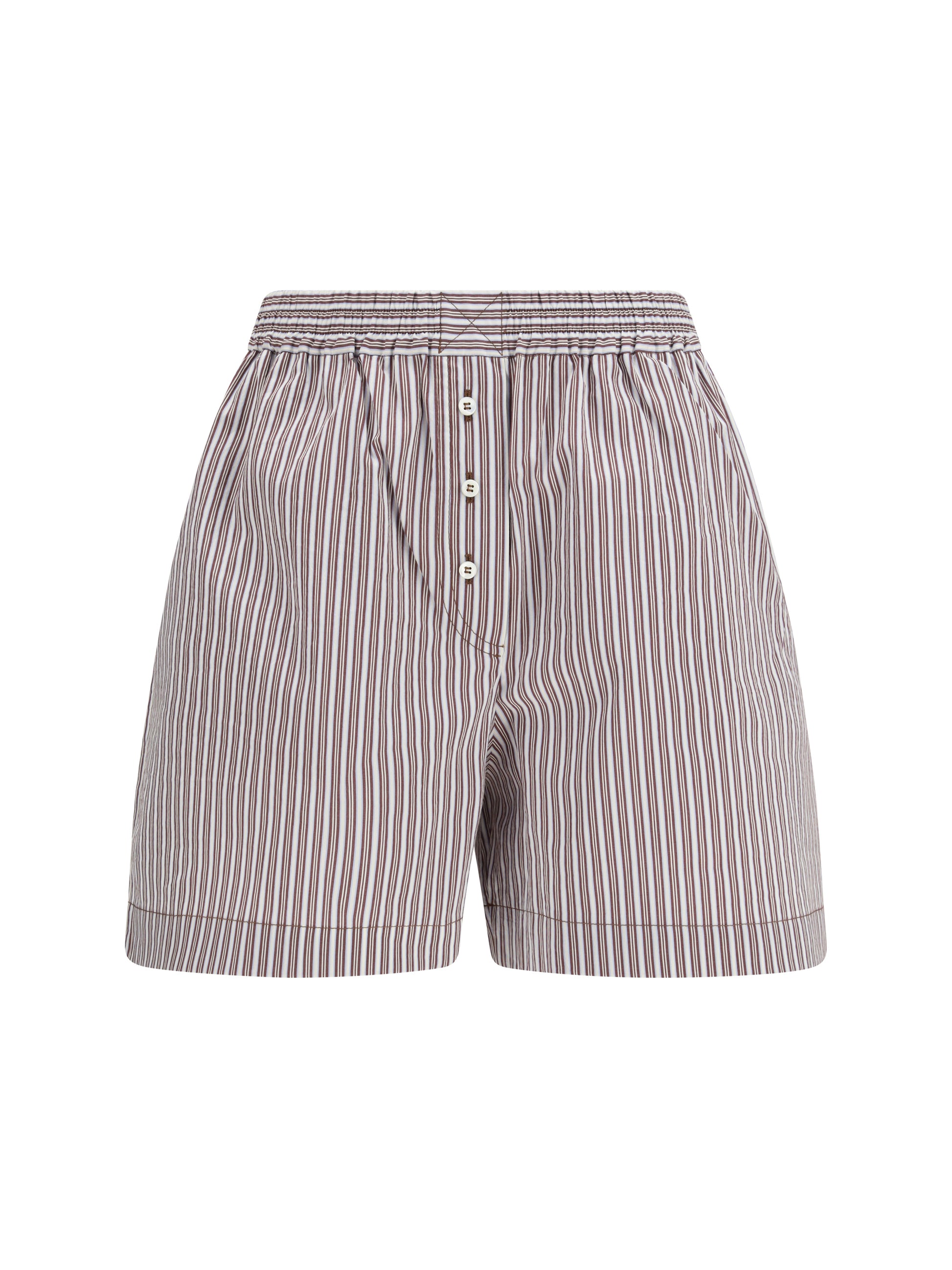 Brunello Cucinelli Women Striped Silk Shorts BRUNELLO CUCINELLI