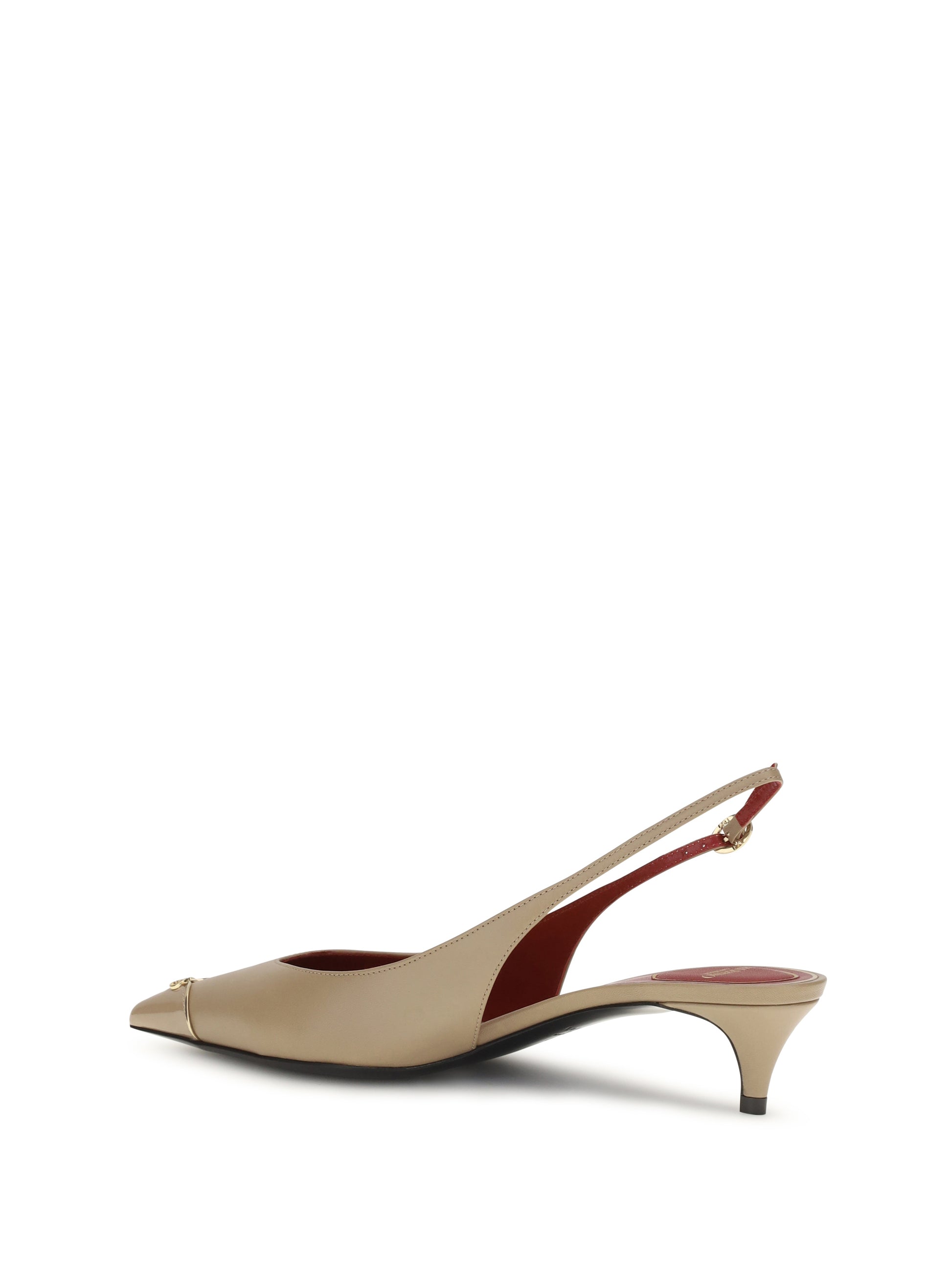 Valentino Garavani Women Vlogo Signature Kitten-Heel Slingback Pumps VALENTINO GARAVANI