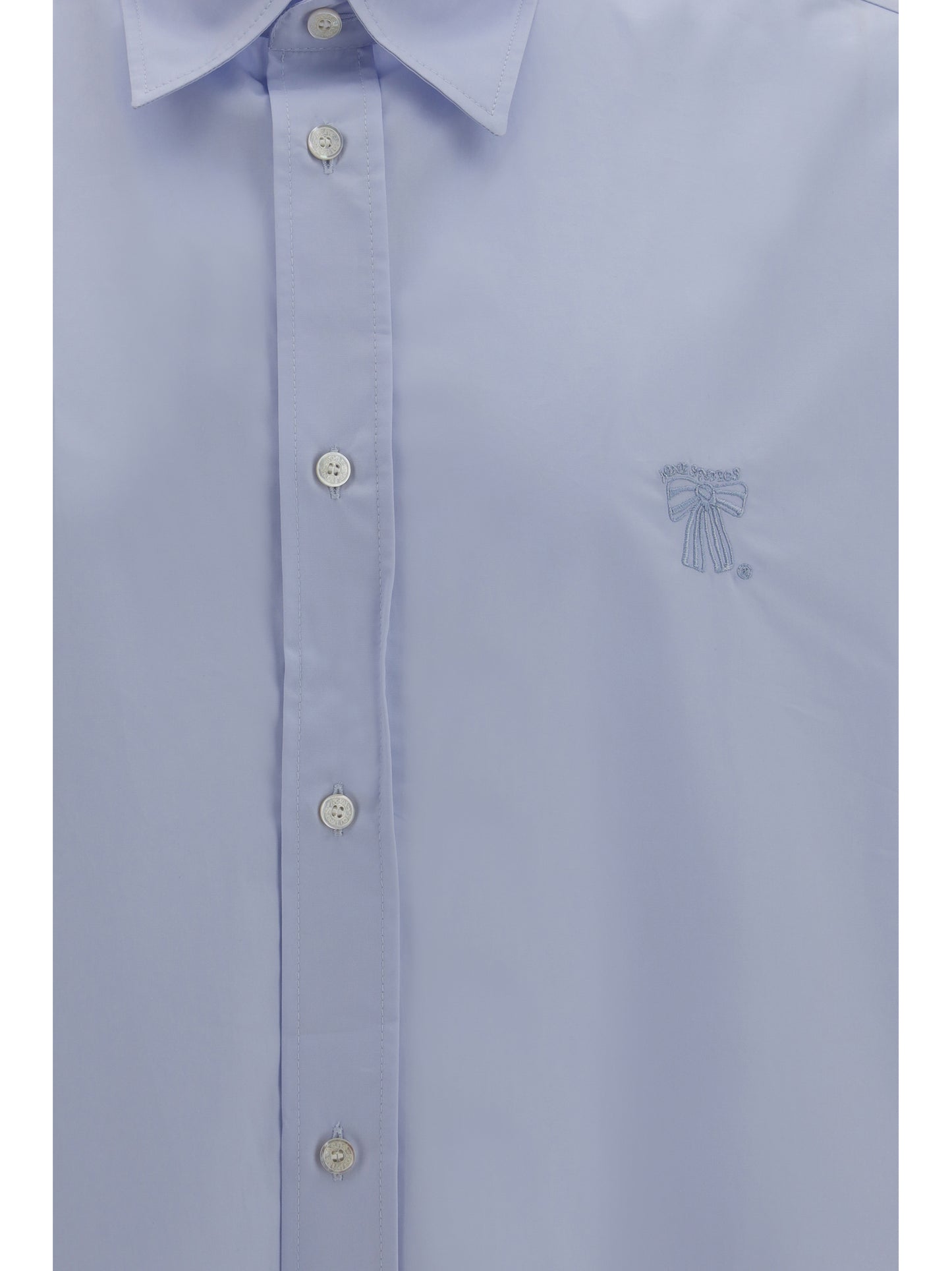 Acne Studios Men Classic Button-Up Shirt With Logo ACNE STUDIOS