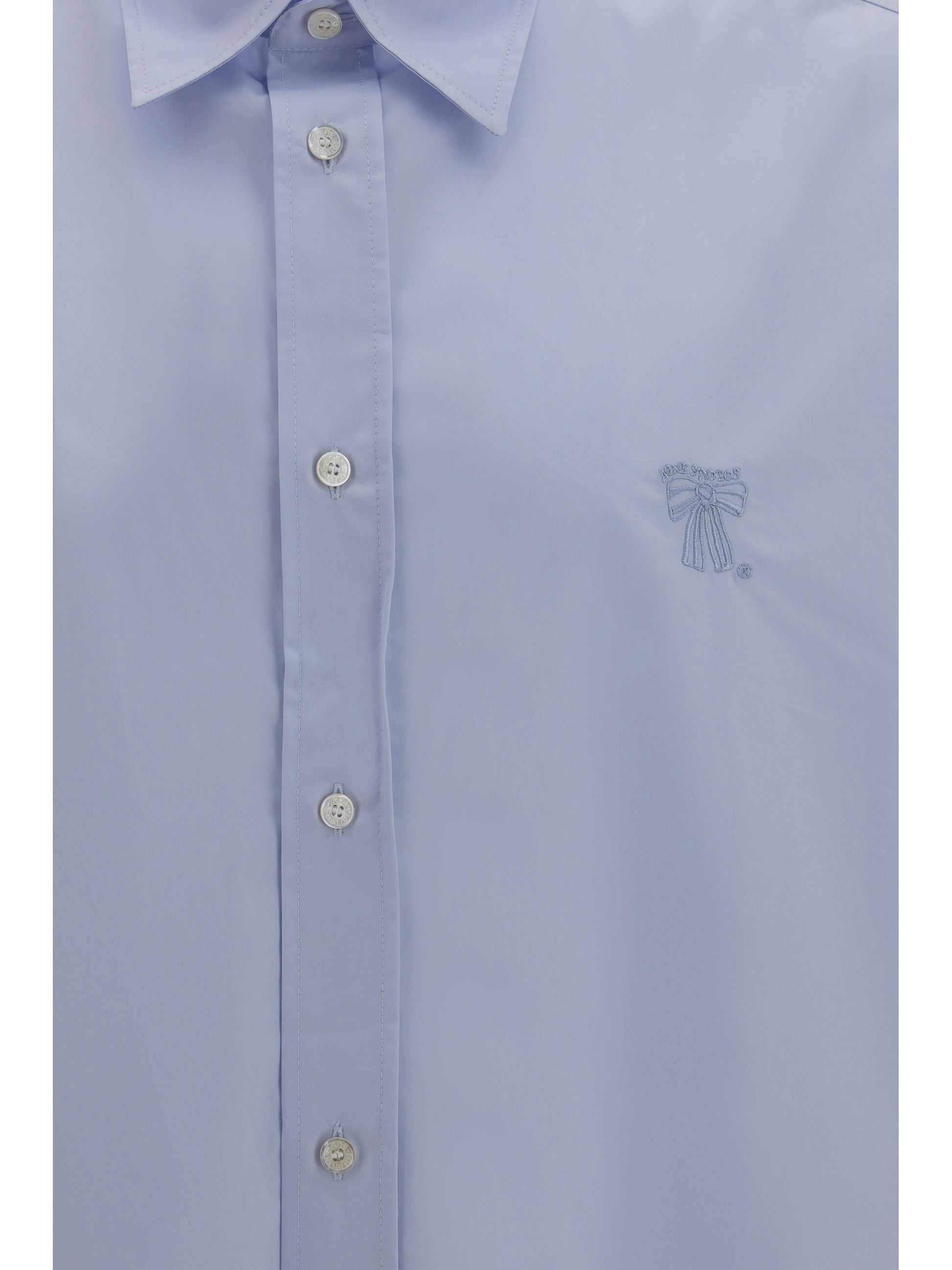 Acne Studios Men Classic Button-Up Shirt With Logo ACNE STUDIOS