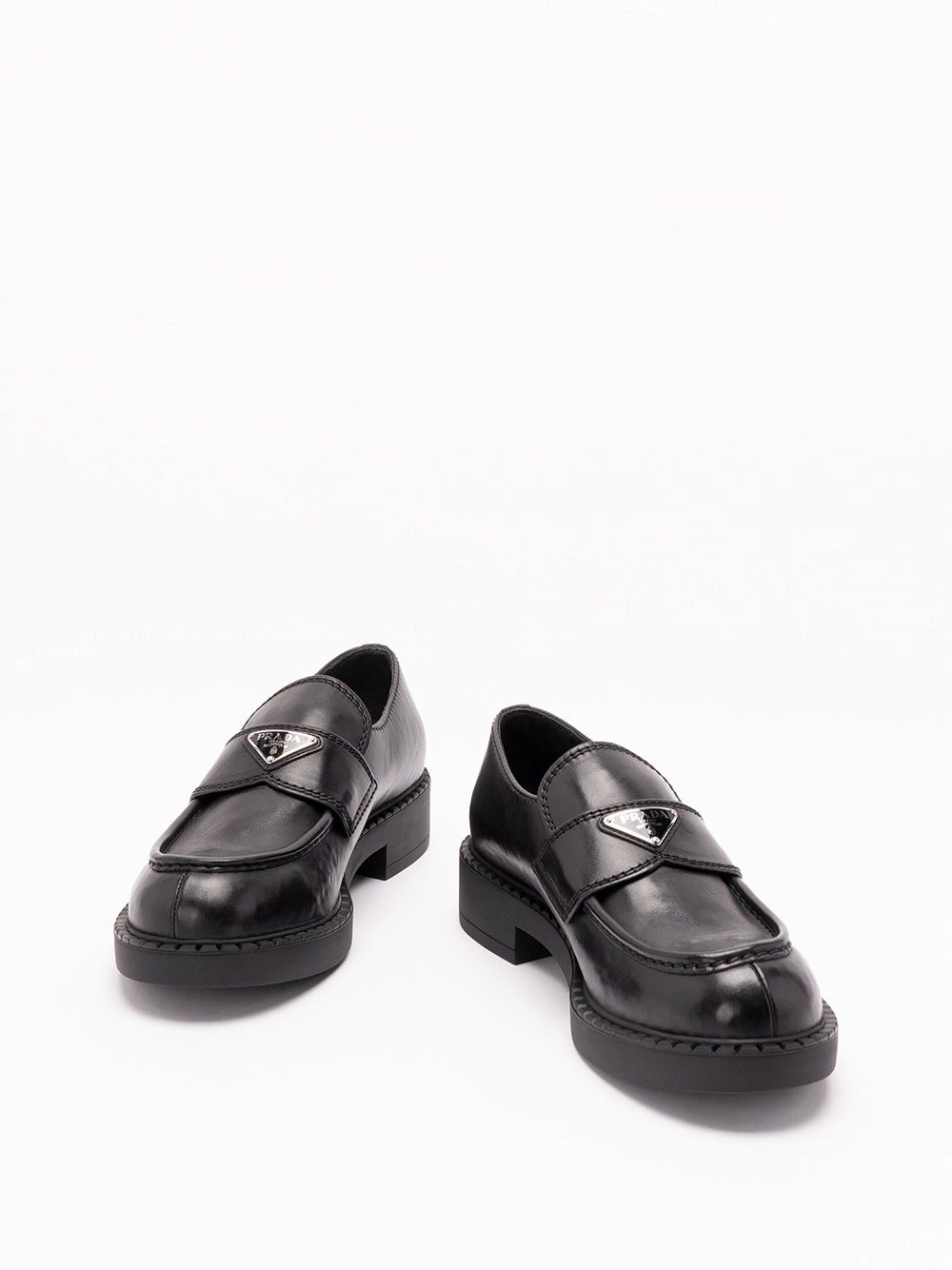 Prada Men Chocolate Leather Loafers PRADA