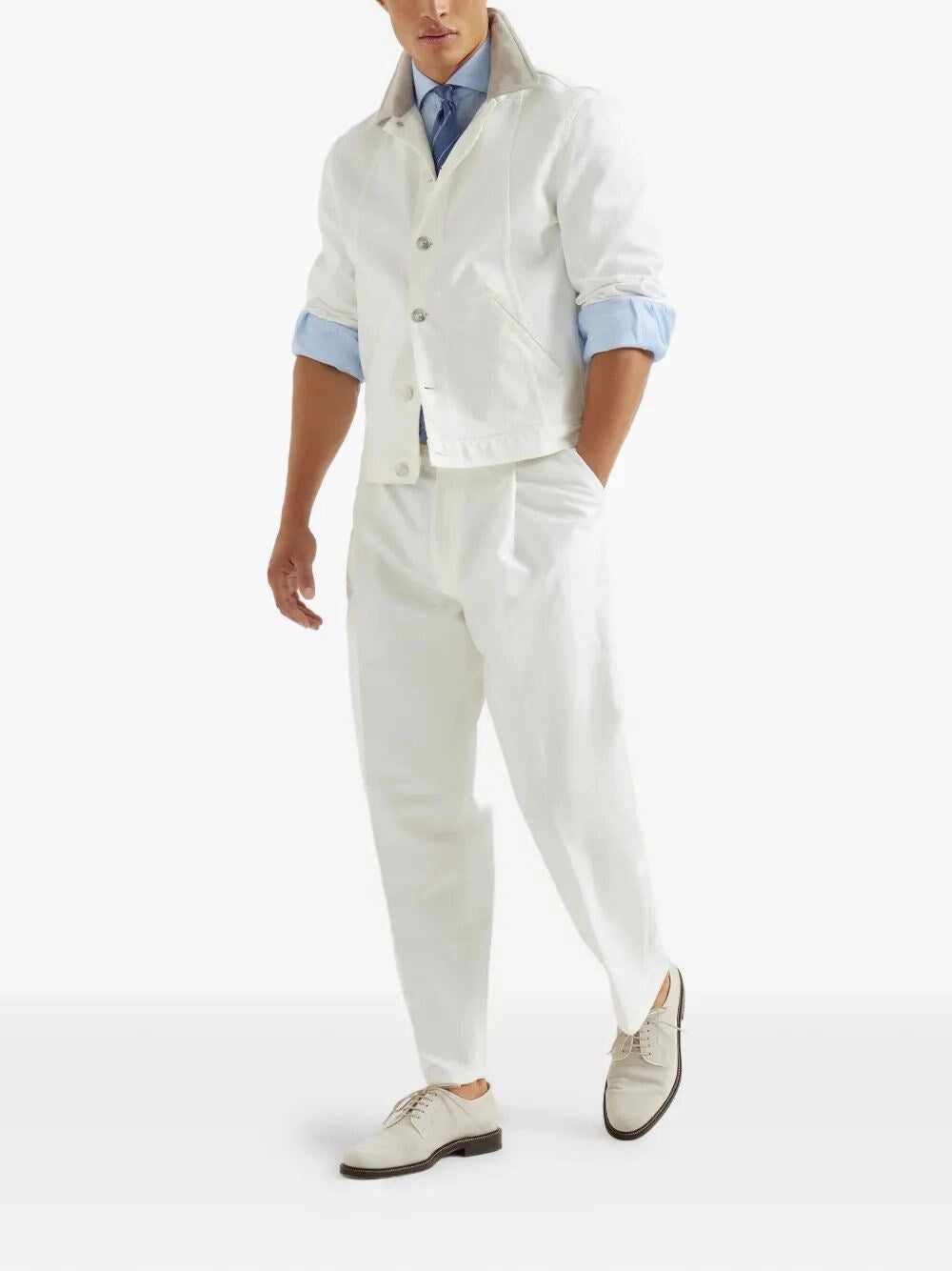 Brunello Cucinelli Men Linen Shirt BRUNELLO CUCINELLI