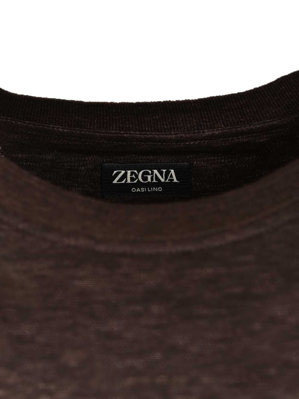 Zegna Men Linen T-Shirt. ZEGNA