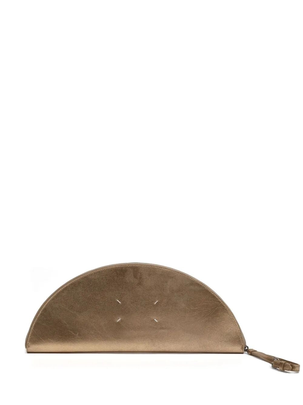 Maison Margiela Women Big Halfmoon Metallic Leather Pouch