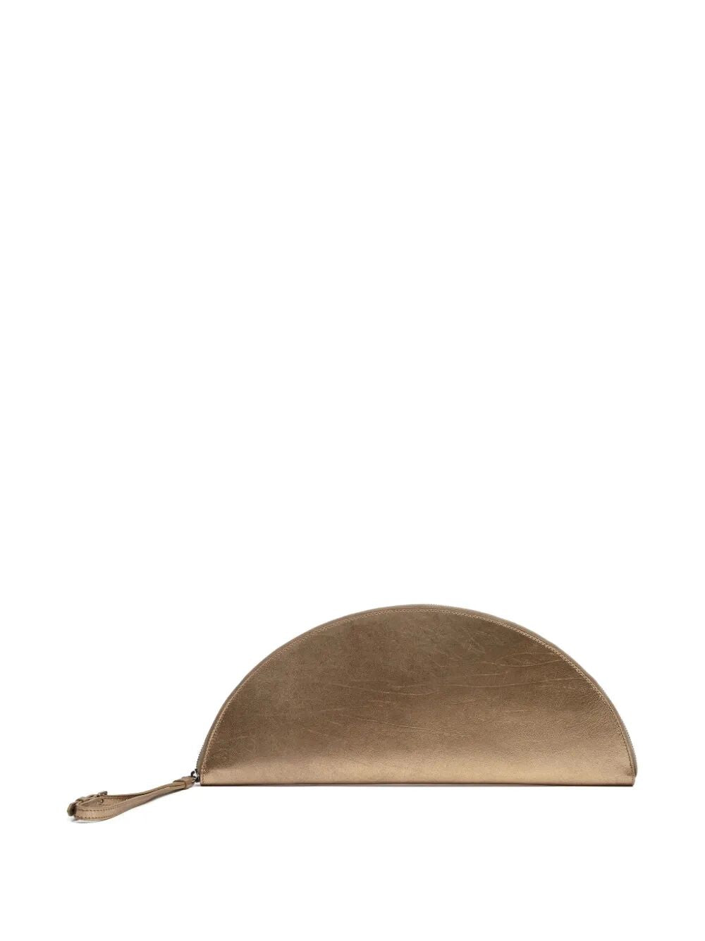 Maison Margiela Women Big Halfmoon Metallic Leather Pouch