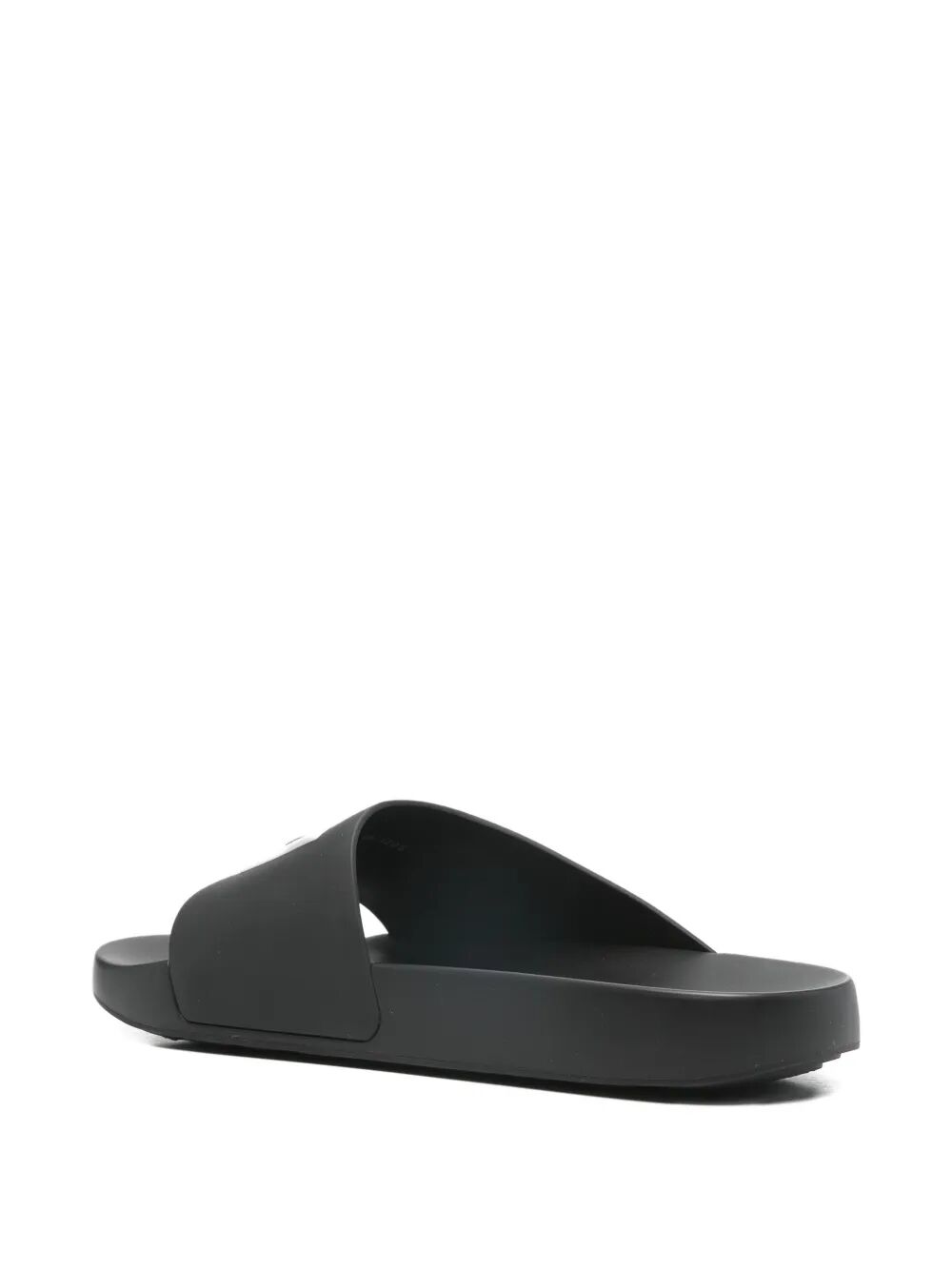 Givenchy Men Label Slide Flat Mules In Rubber GIVENCHY
