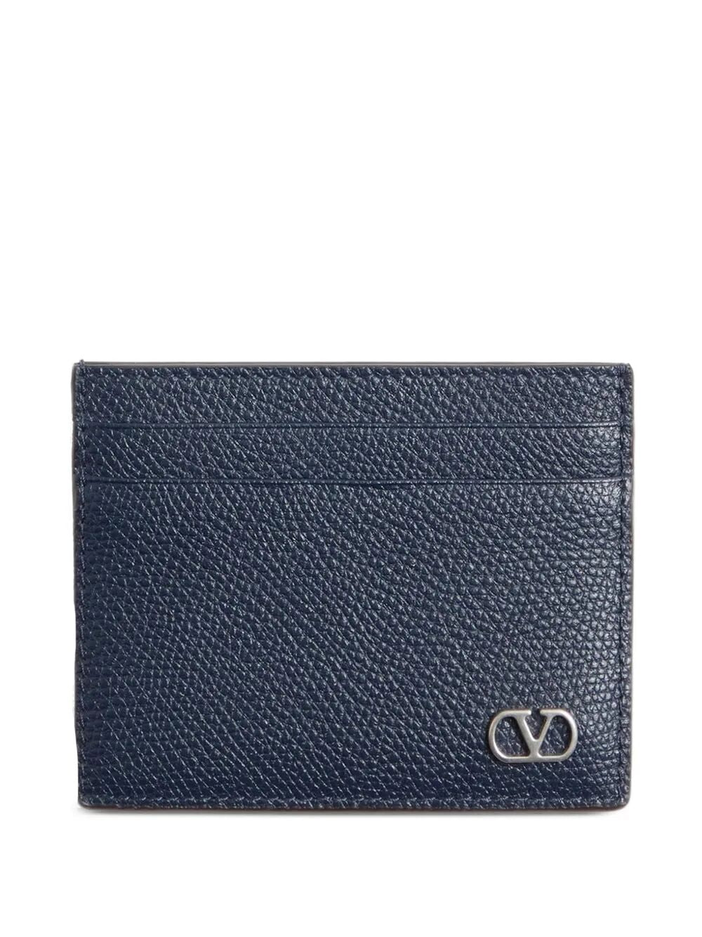 Valentino Garavani Men Vlogo Signature Garnet Calfskin Card Holder VALENTINO GARAVANI