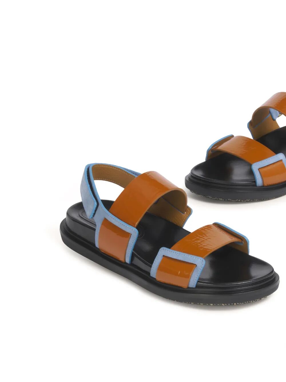 Marni Women Fussbett Double-Strap Leather Sandals MARNI
