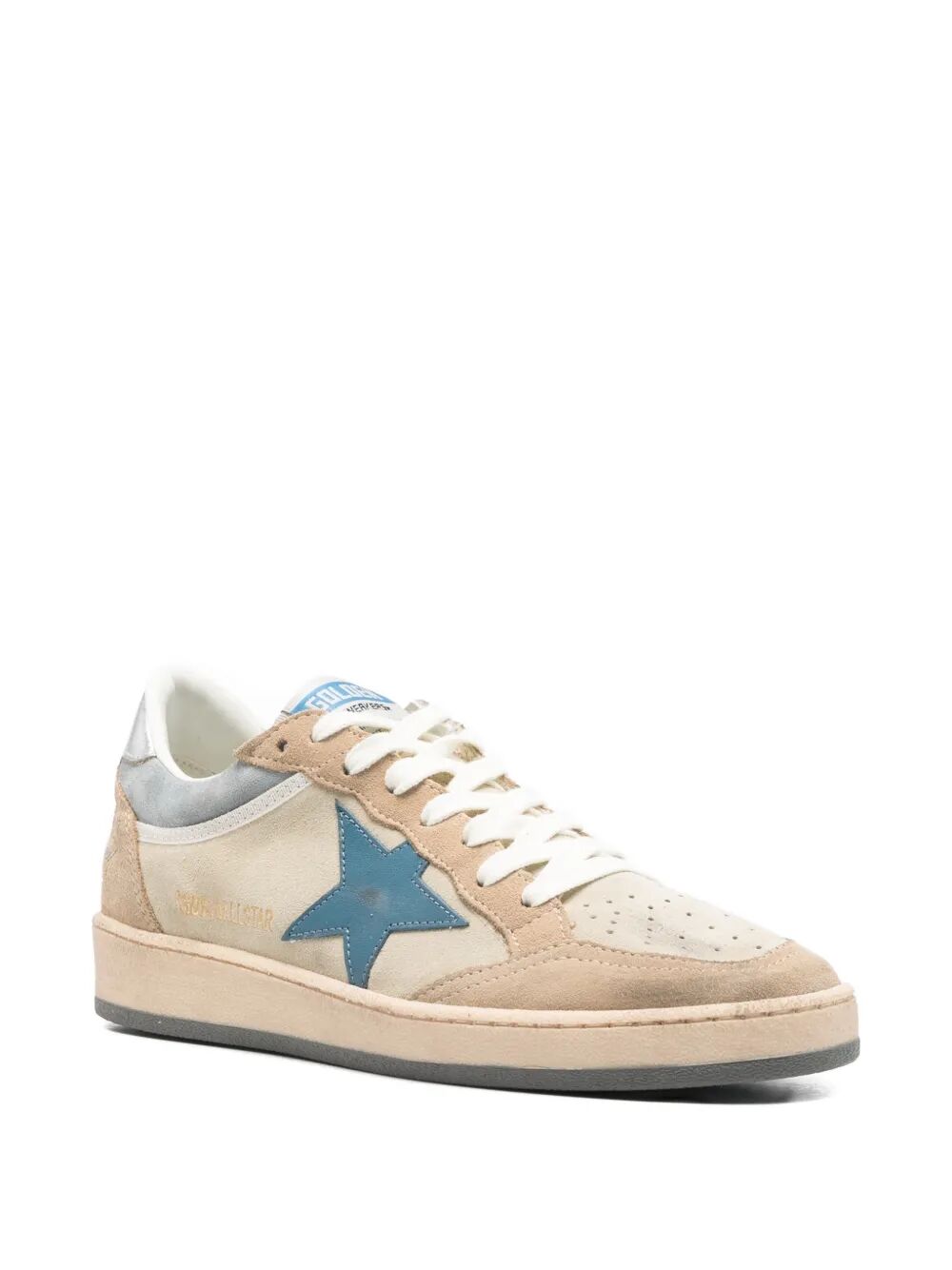 Golden Goose Women Ball Star Two-Tone Suede Sneakers With Laminated Leather Star GOLDEN GOOSE