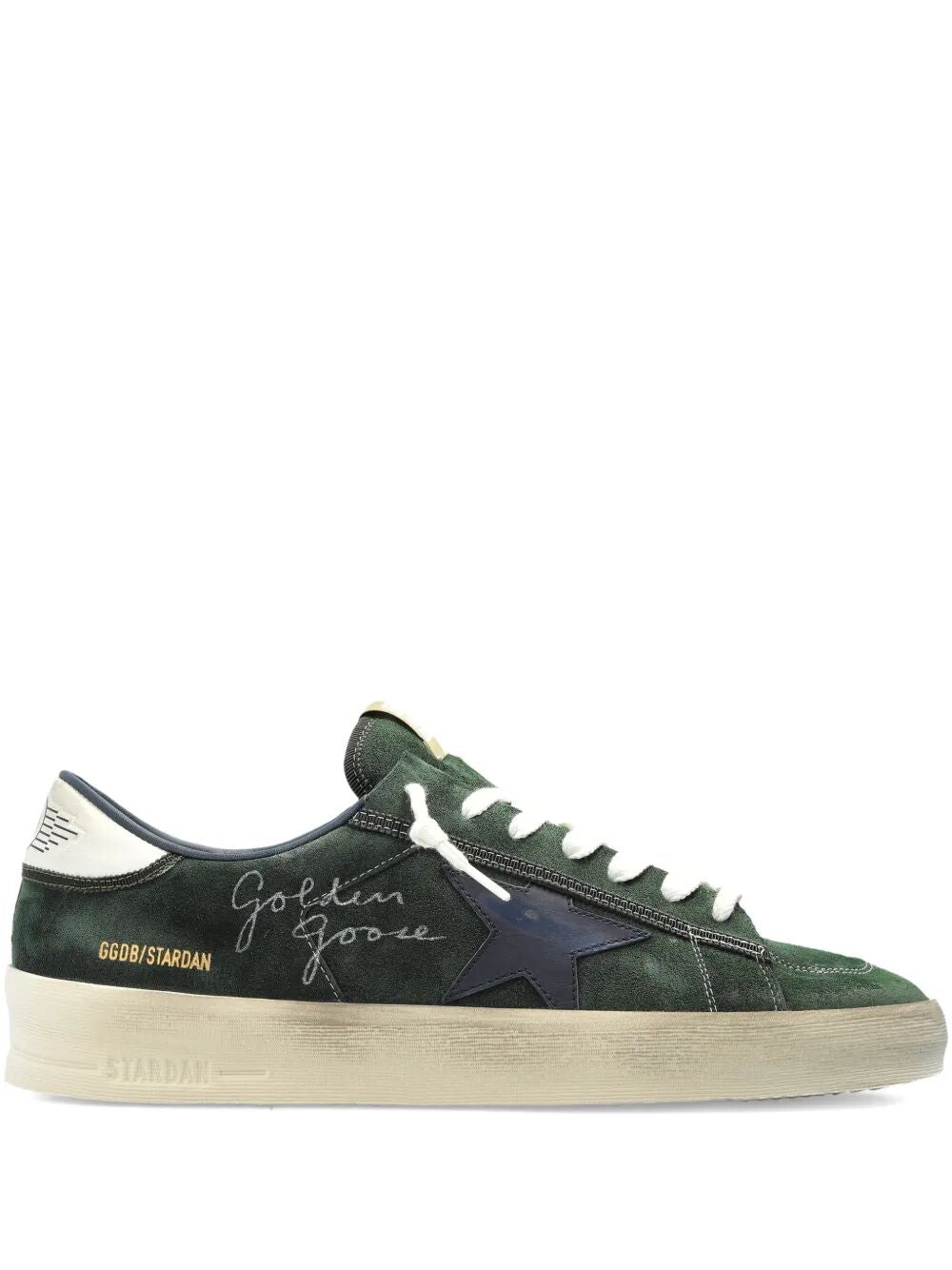 Golden Goose Men Stardan Suede Sneakers With Nappa Leather Star And Signature Detail GOLDEN GOOSE