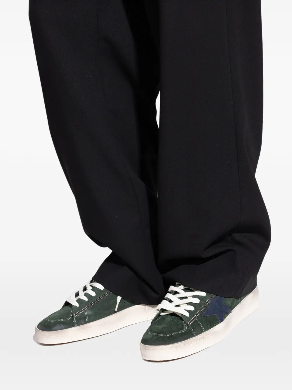 Golden Goose Men Stardan Suede Sneakers With Nappa Leather Star And Signature Detail GOLDEN GOOSE