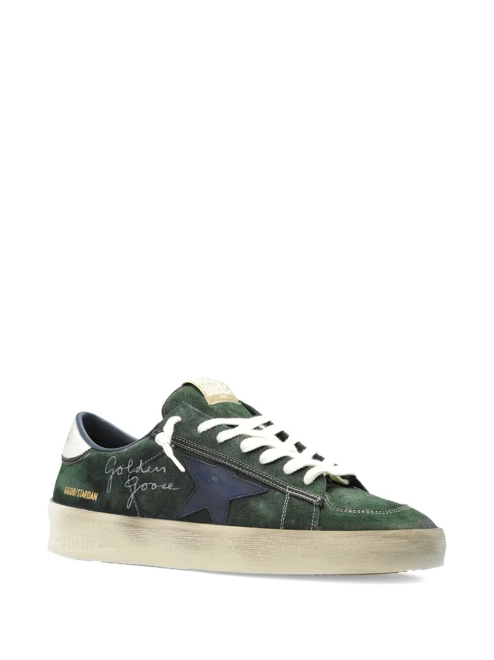 Golden Goose Men Stardan Suede Sneakers With Nappa Leather Star And Signature Detail GOLDEN GOOSE