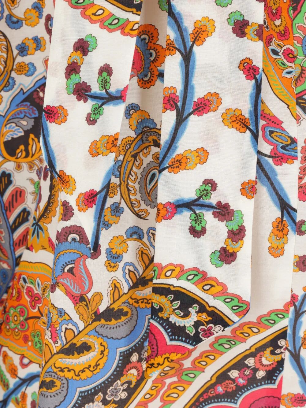 Etro Women Paisley-Print Tie-Neck Silk Blend Blouse ETRO