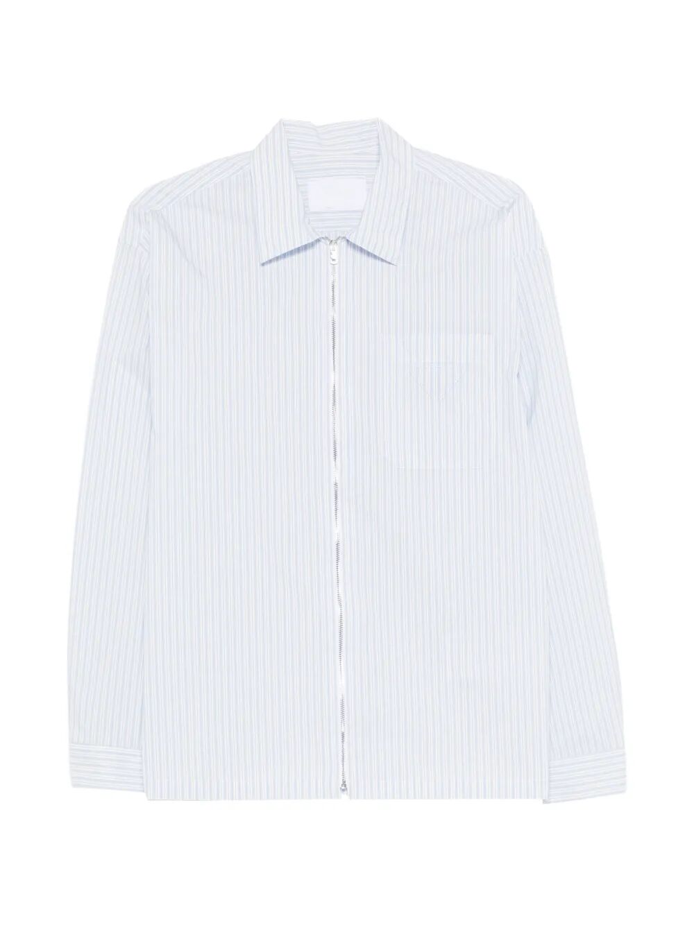 Prada Men Striped Shirt With Full Zip PRADA