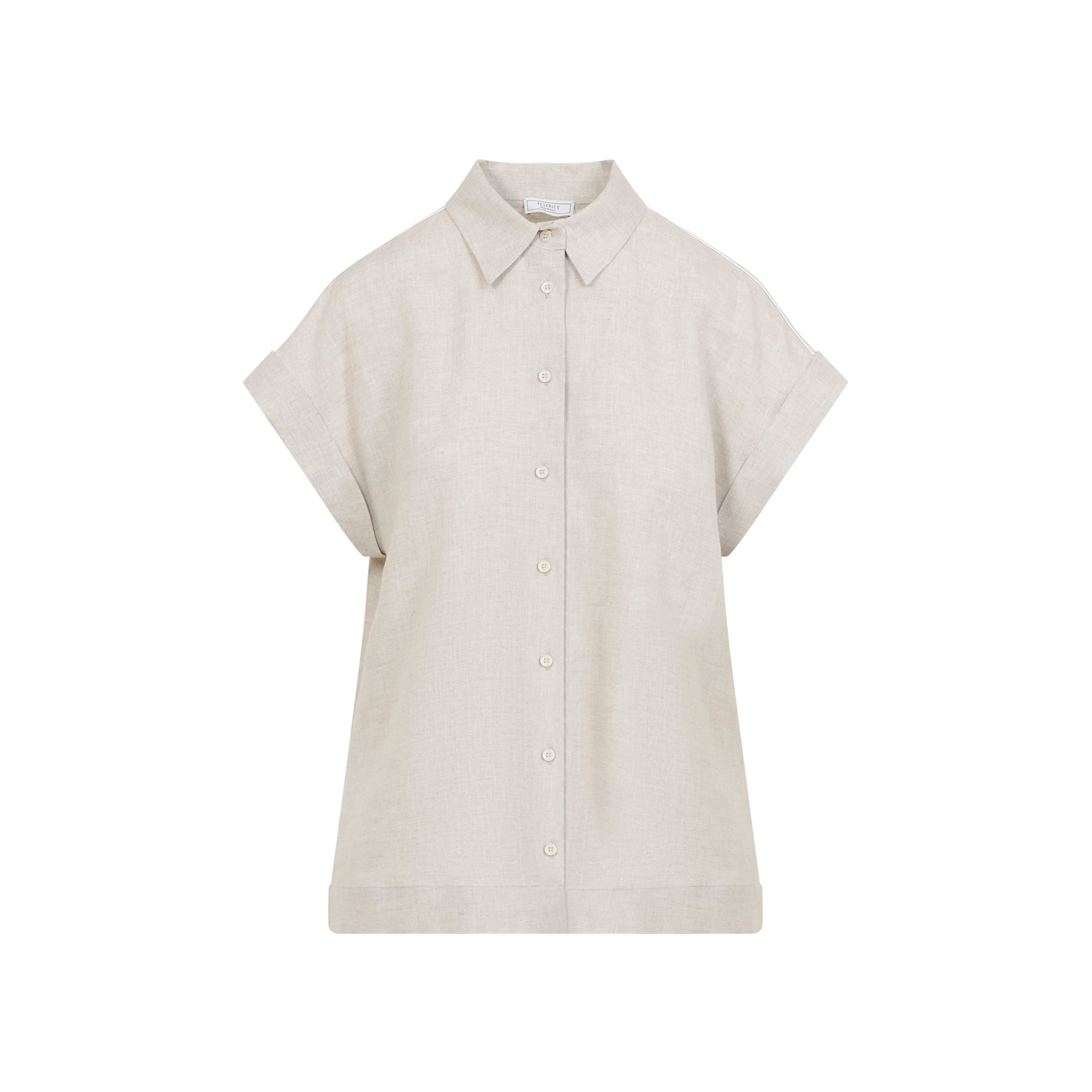Peserico Linen Short Sleeves Shirt Women PESERICO