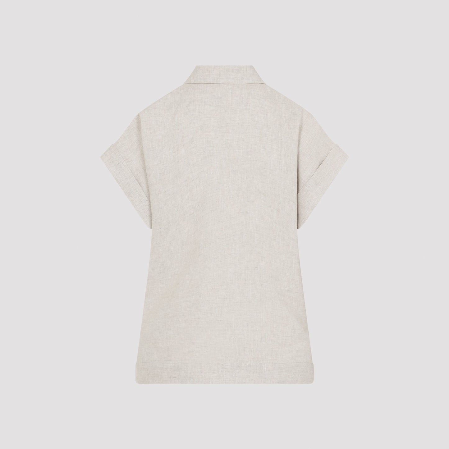 Peserico Linen Short Sleeves Shirt Women PESERICO