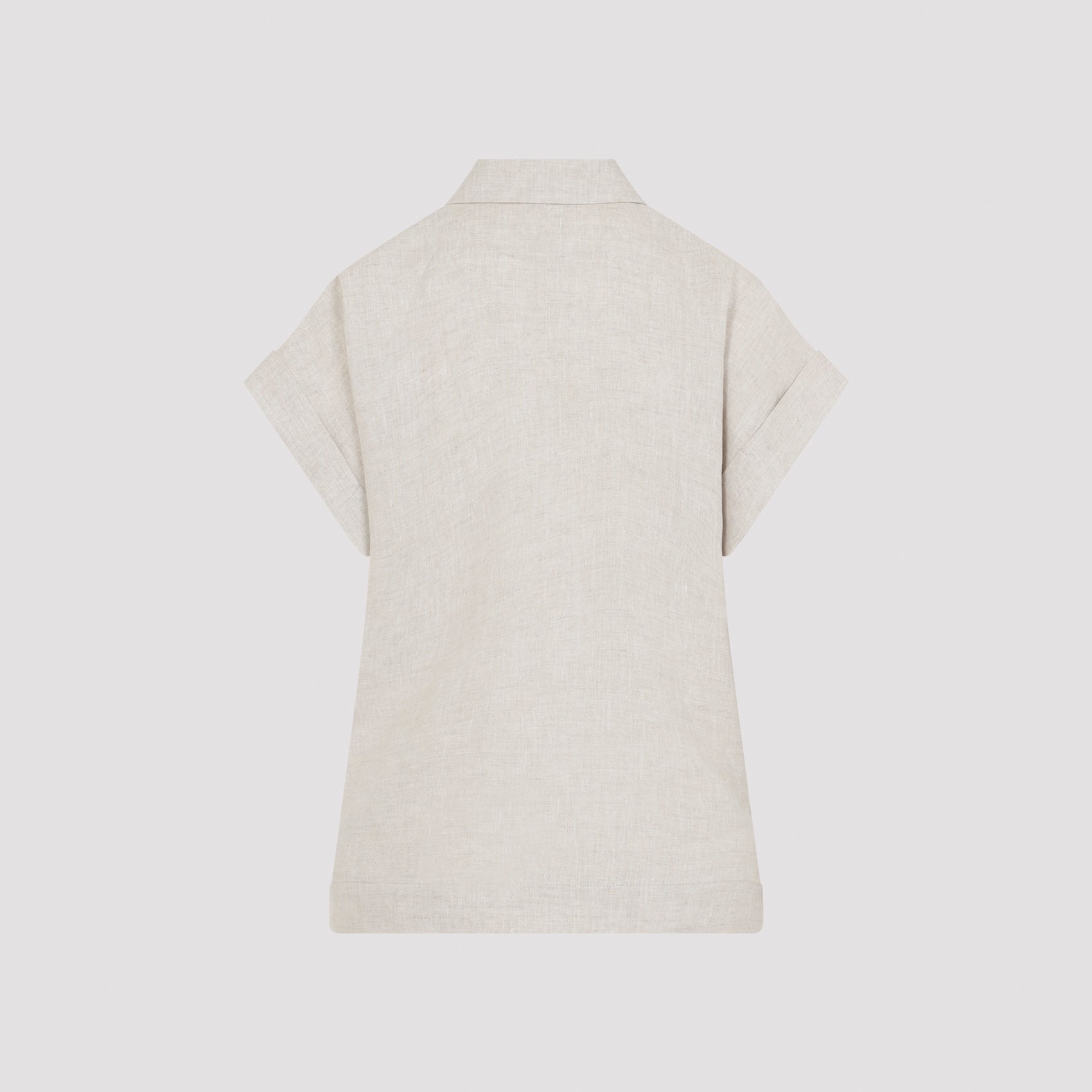 Peserico Linen Short Sleeves Shirt Women PESERICO