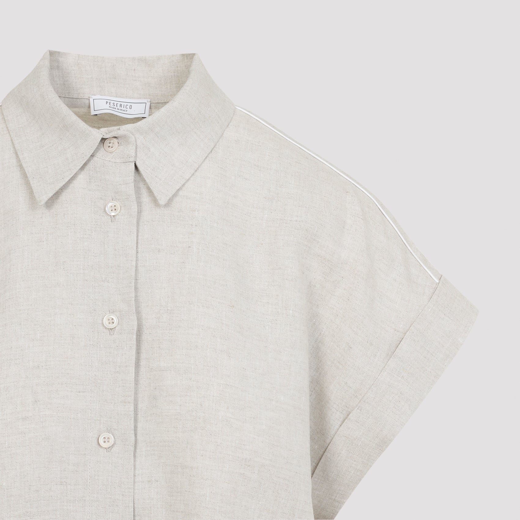 Peserico Linen Short Sleeves Shirt Women PESERICO