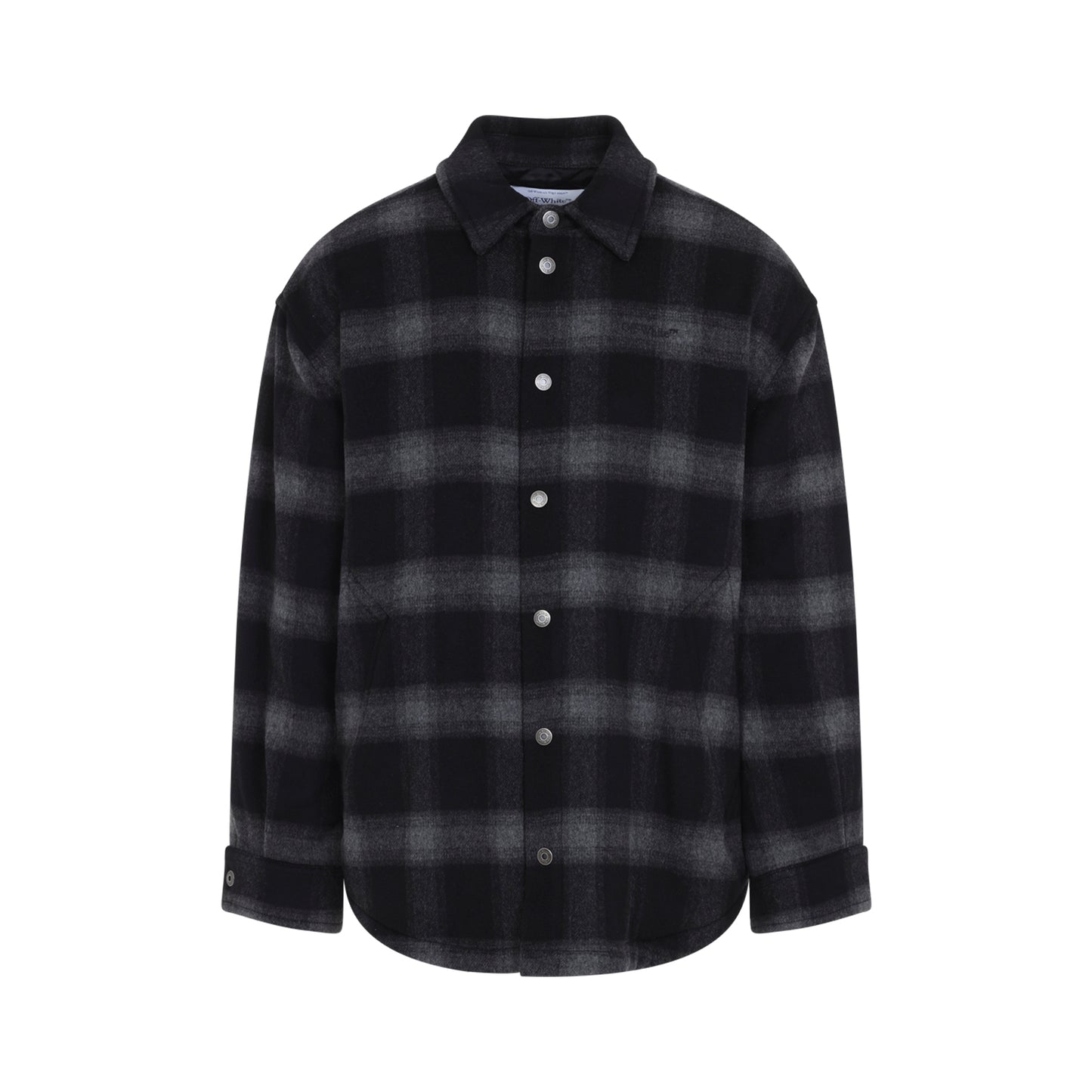 Lbl Flannel Wool Padded Overshirt Coat Men OFF-WHITE
