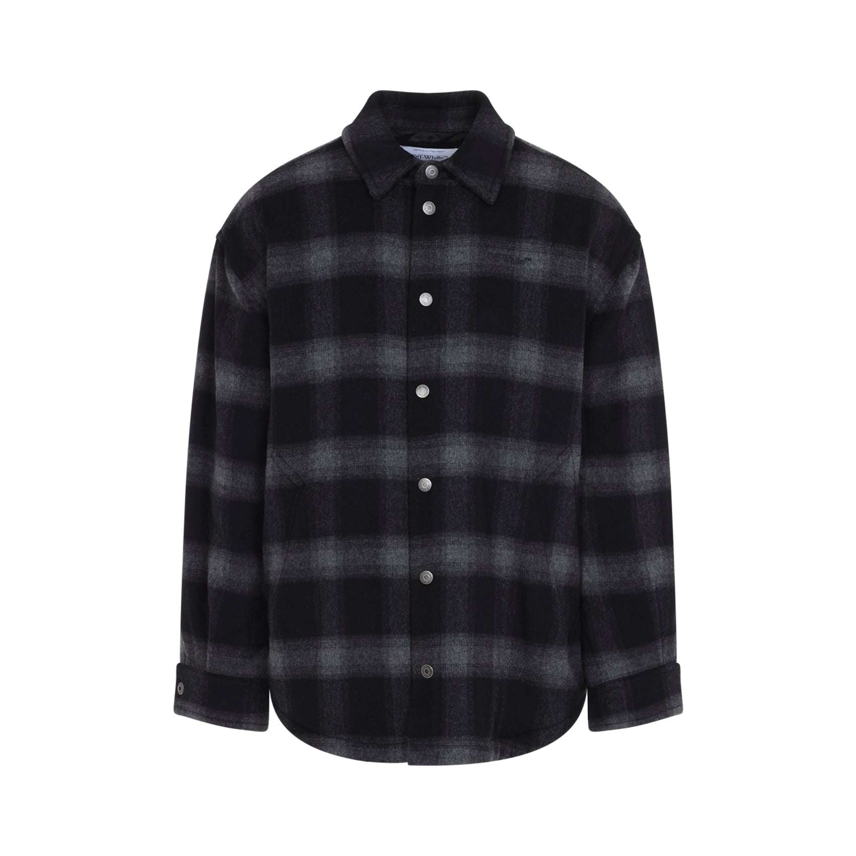 Lbl Flannel Wool Padded Overshirt Coat Men OFF-WHITE