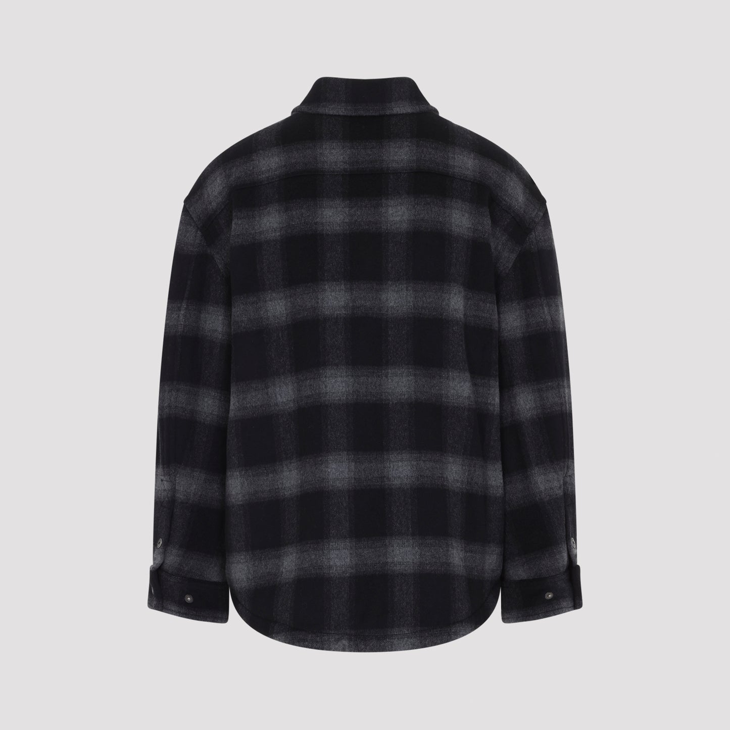 Lbl Flannel Wool Padded Overshirt Coat Men OFF-WHITE