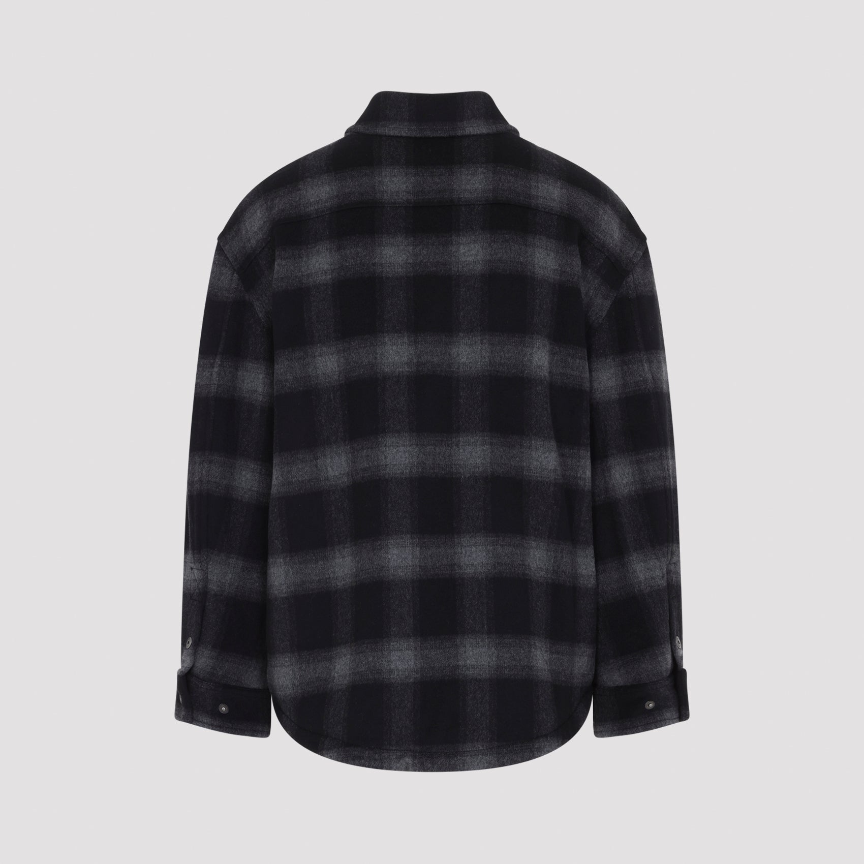 Lbl Flannel Wool Padded Overshirt Coat Men OFF-WHITE