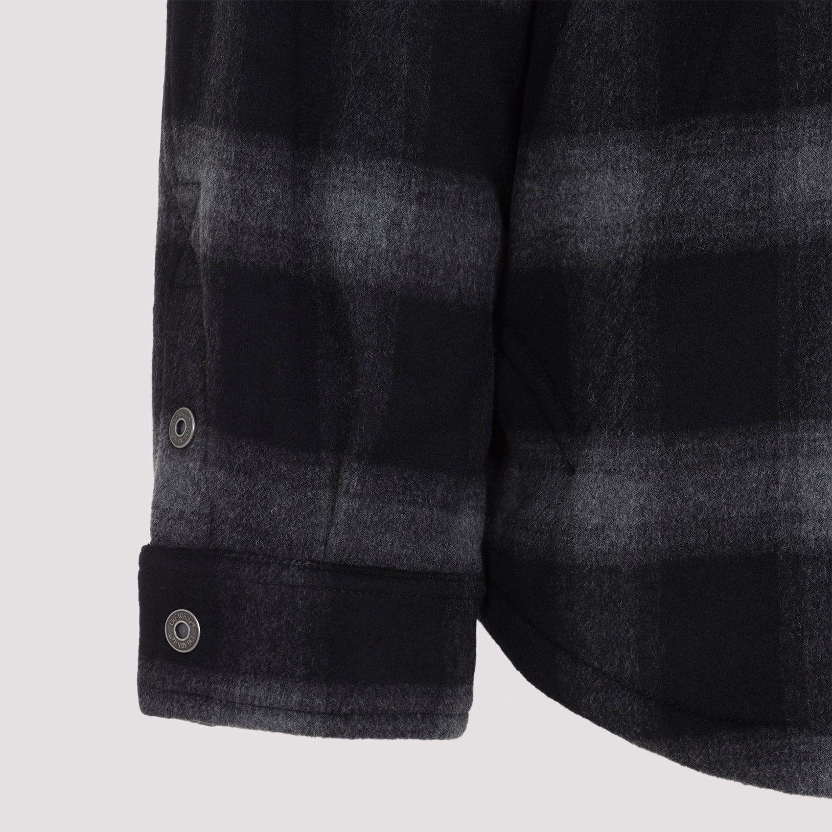 Lbl Flannel Wool Padded Overshirt Coat Men OFF-WHITE